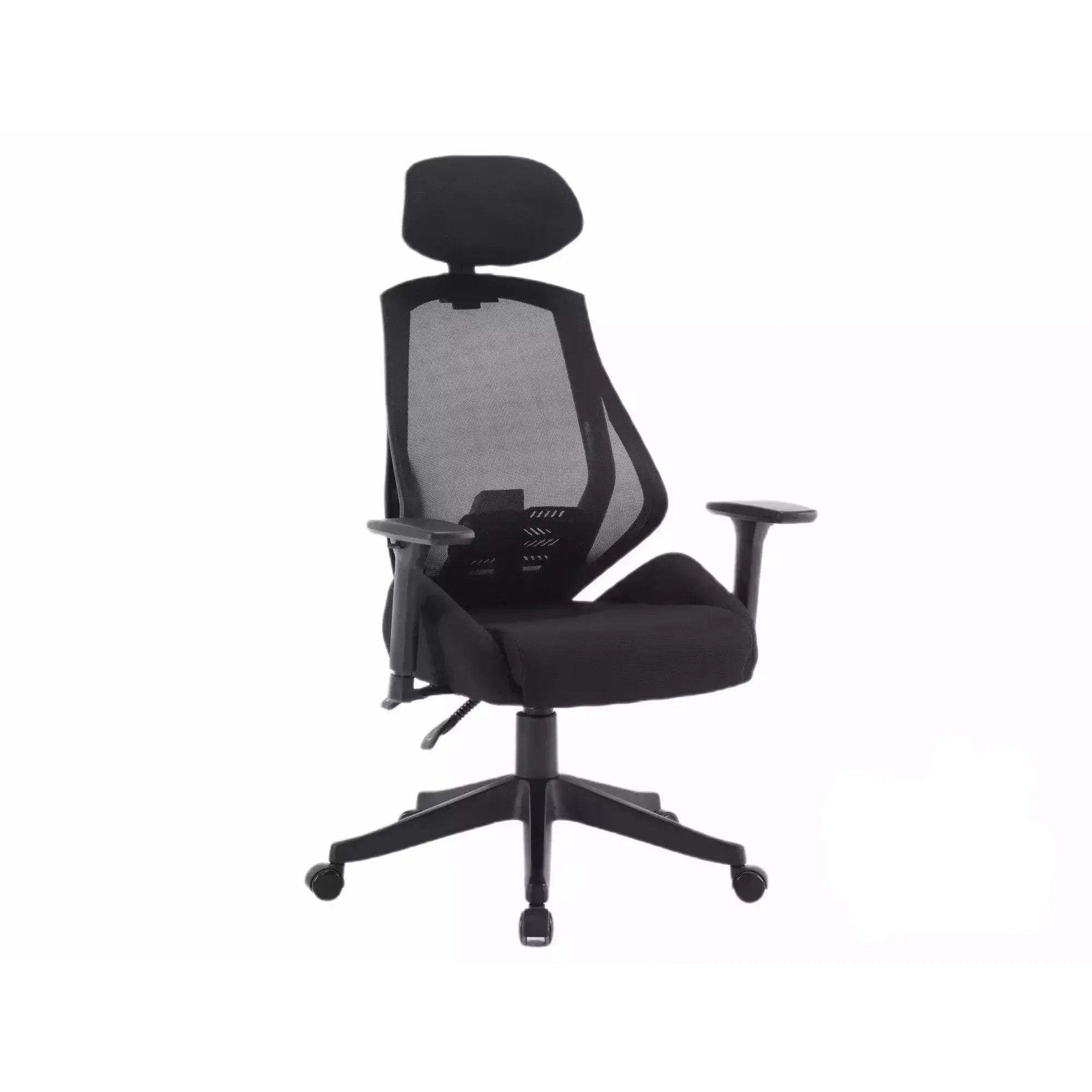 Scaun de birou Q-406 M, negru, stofa clasica/plasa, 67x52x102/110 cm