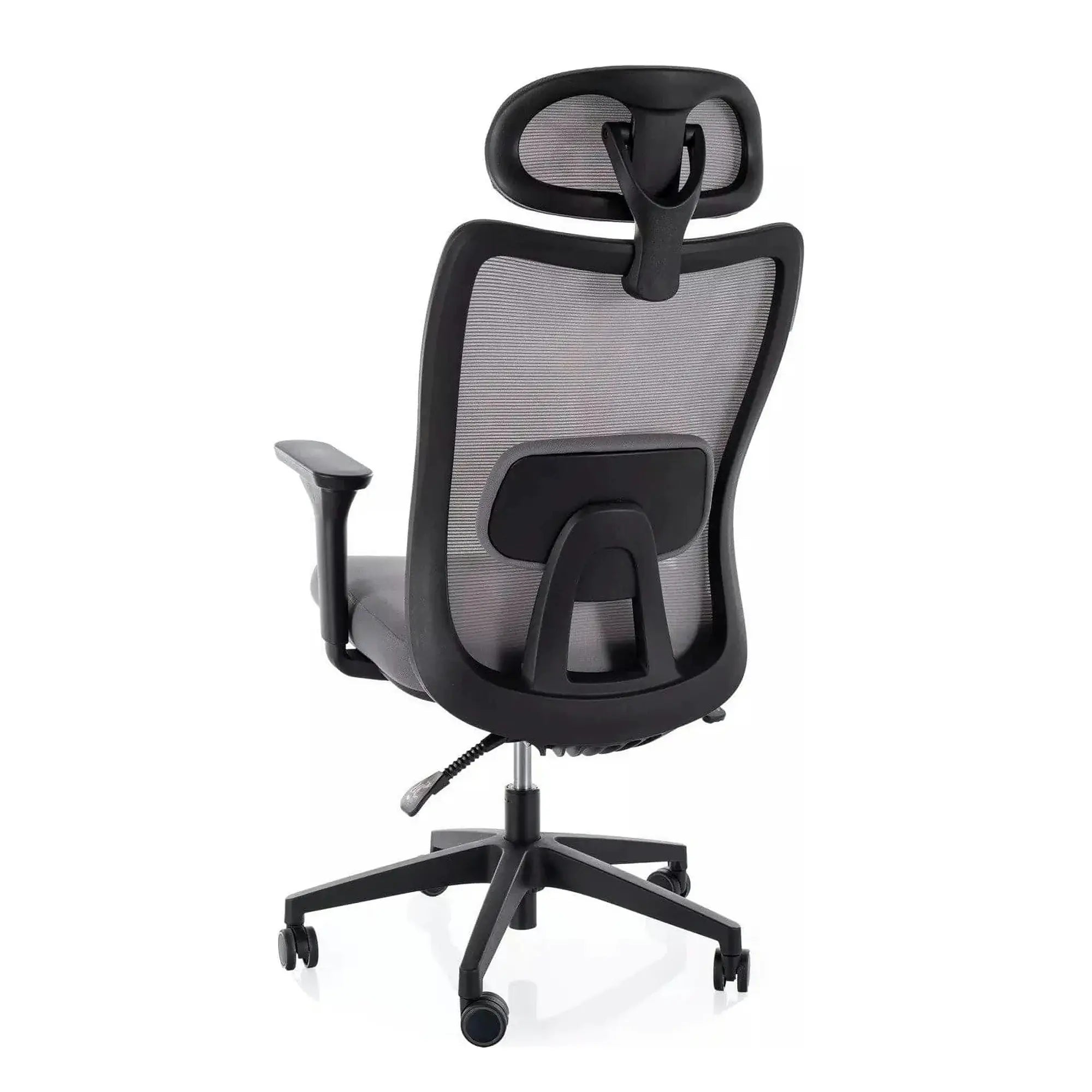 Scaun de birou Q-724 H, gri, stofa clasica/plasa, 62x49x112/122 cm