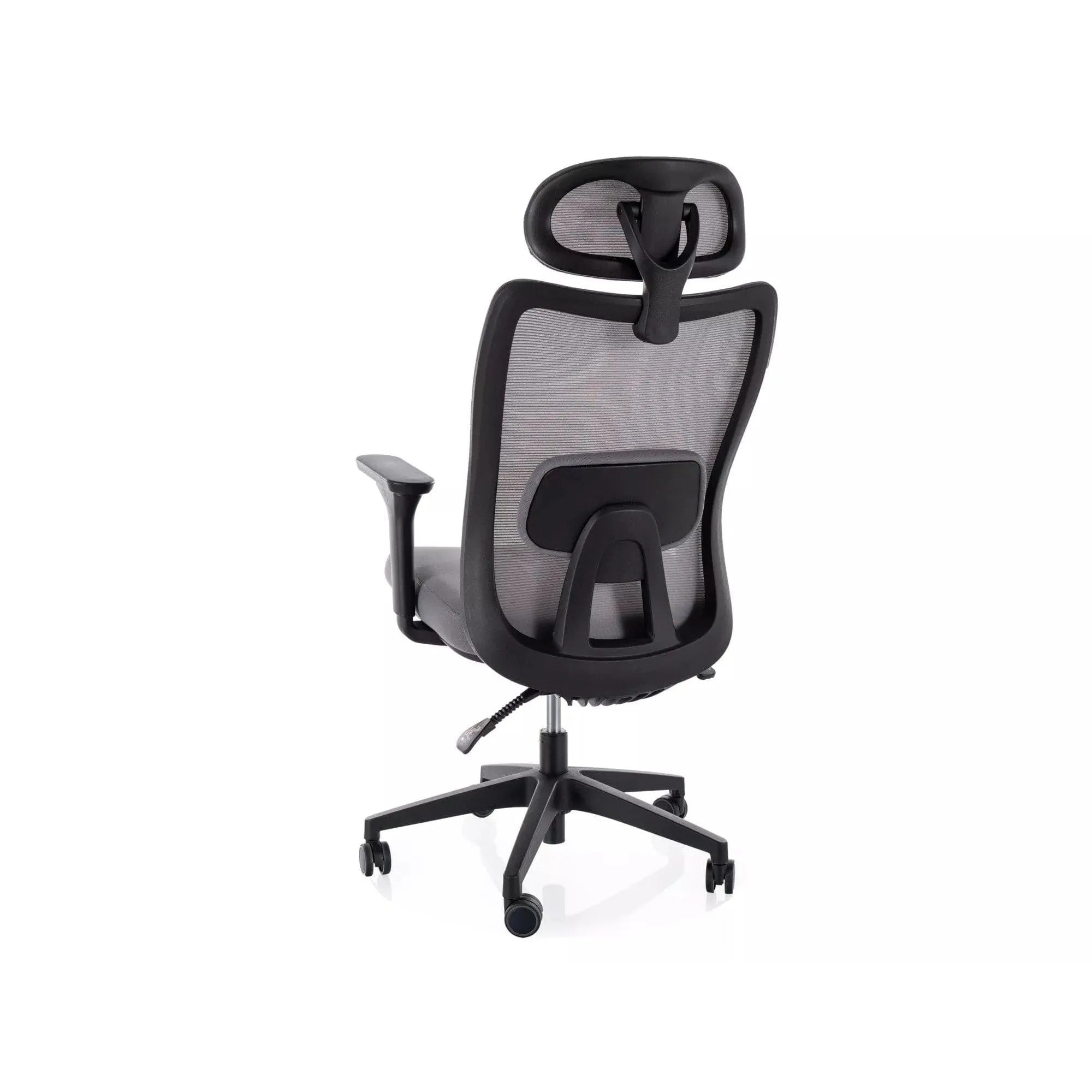 Scaun de birou Q-724 H, gri, stofa clasica/plasa, 62x49x112/122 cm