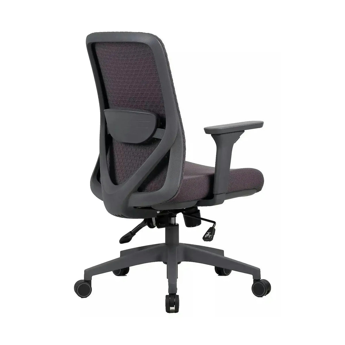 Scaun de birou Q-744, gri, stofa clasica/plasa, 62x50x91/101 cm