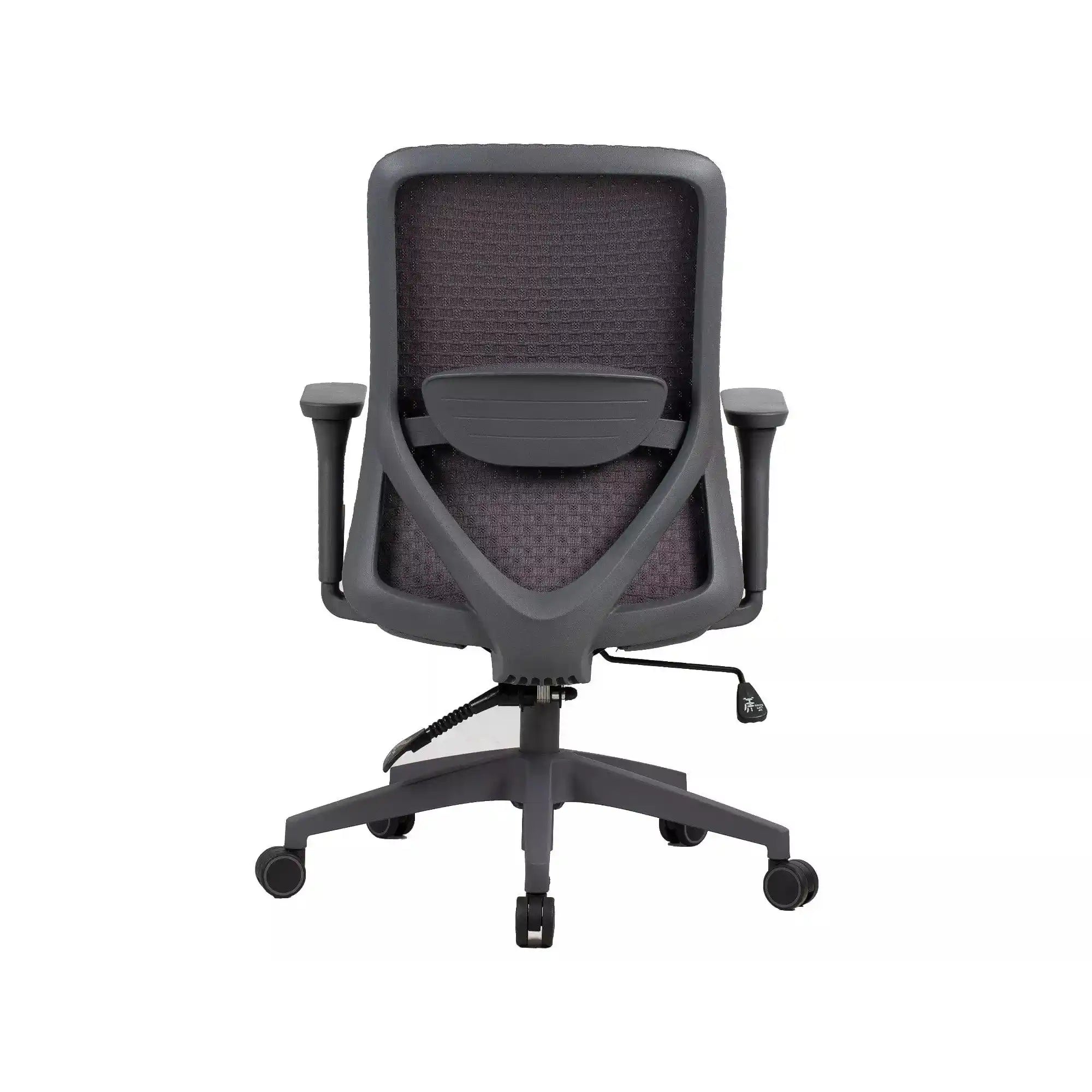 Scaun de birou Q-744, gri, stofa clasica/plasa, 62x50x91/101 cm