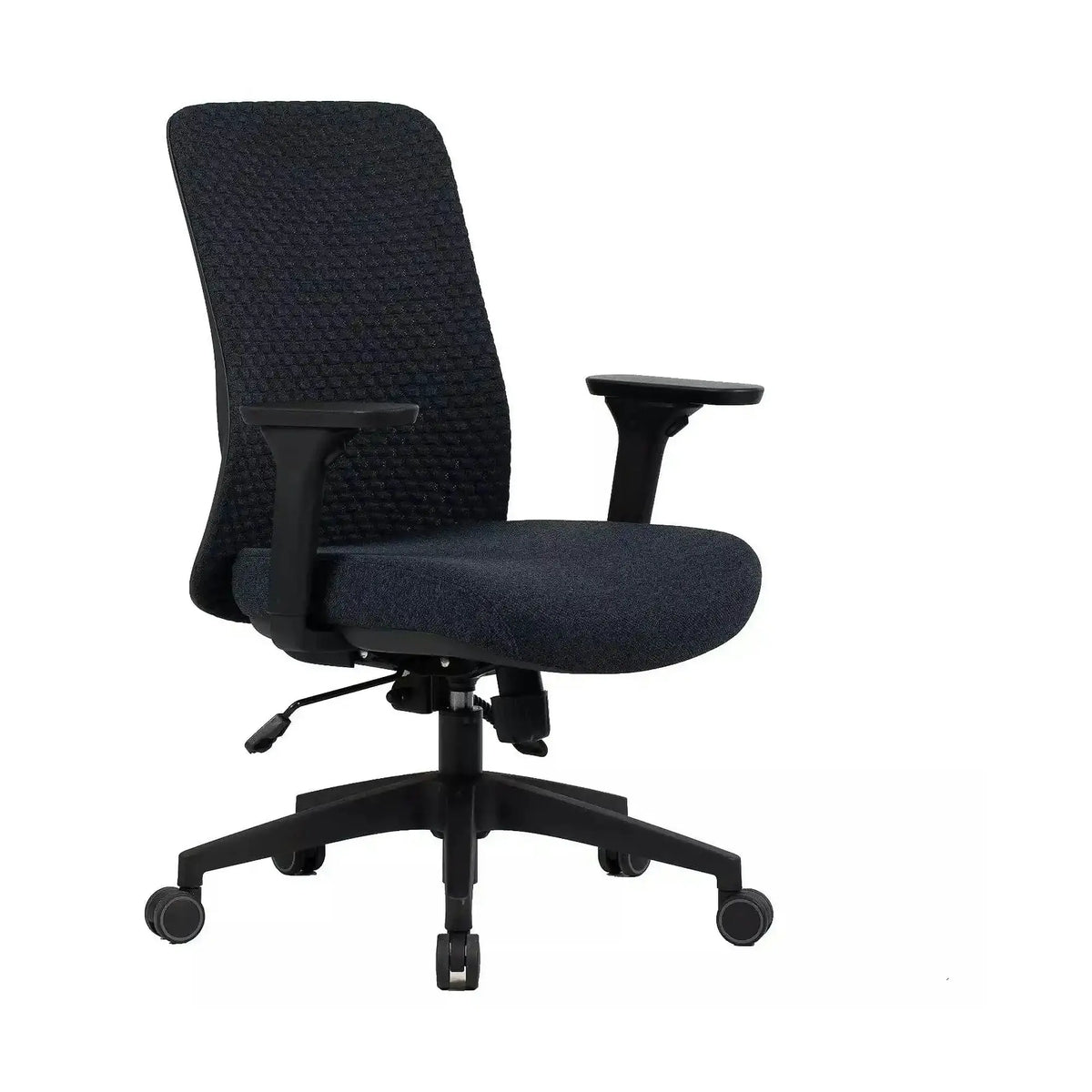 Scaun de birou Q-744, negru, stofa clasica/plasa, 62x50x91/101 cm