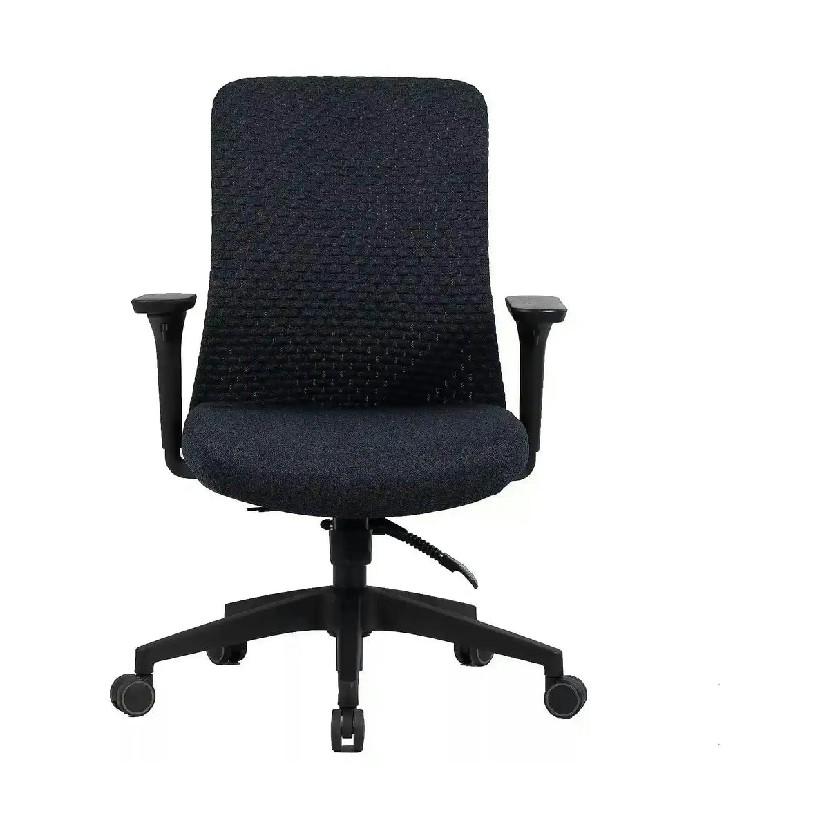 Scaun de birou Q-744, negru, stofa clasica/plasa, 62x50x91/101 cm
