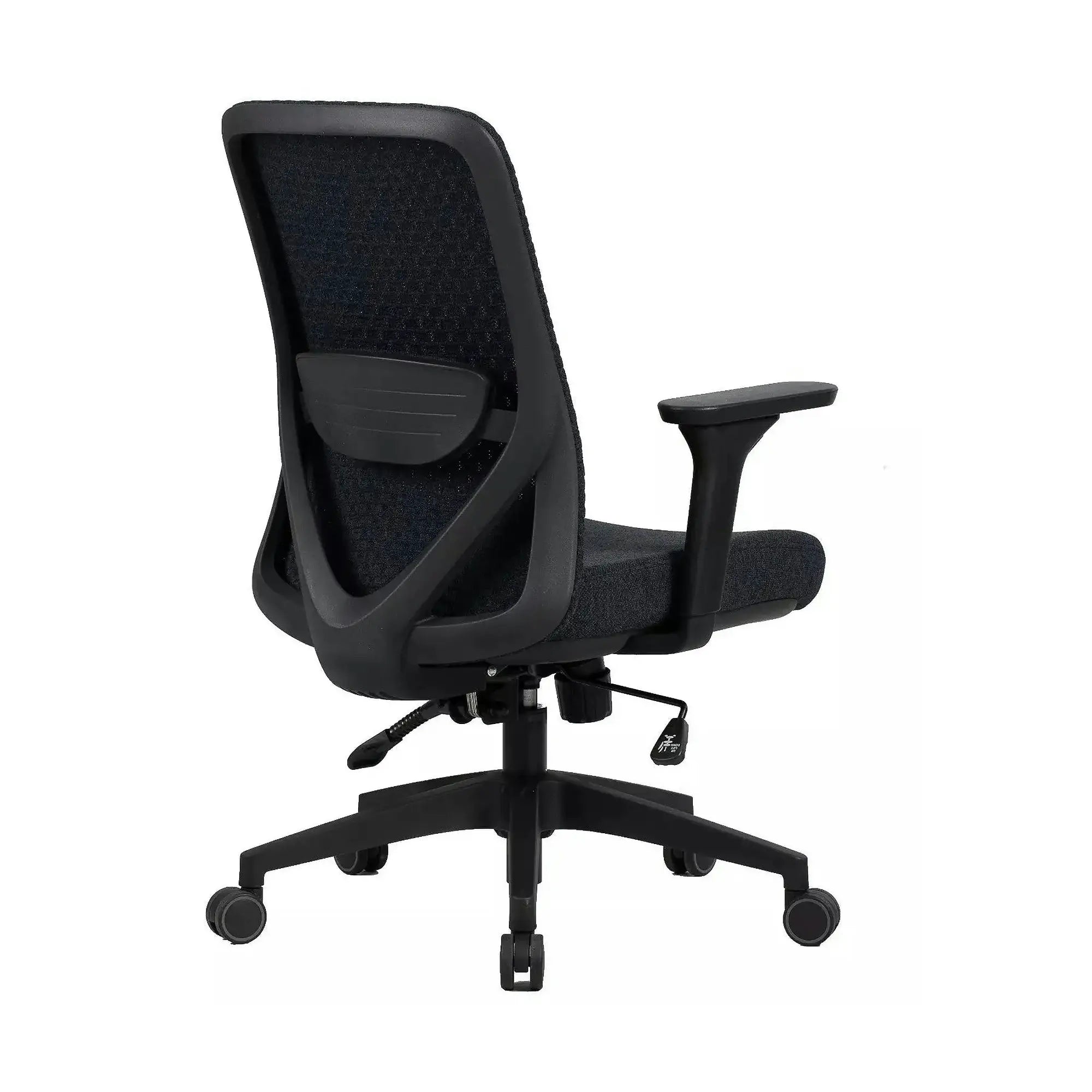 Scaun de birou Q-744, negru, stofa clasica/plasa, 62x50x91/101 cm