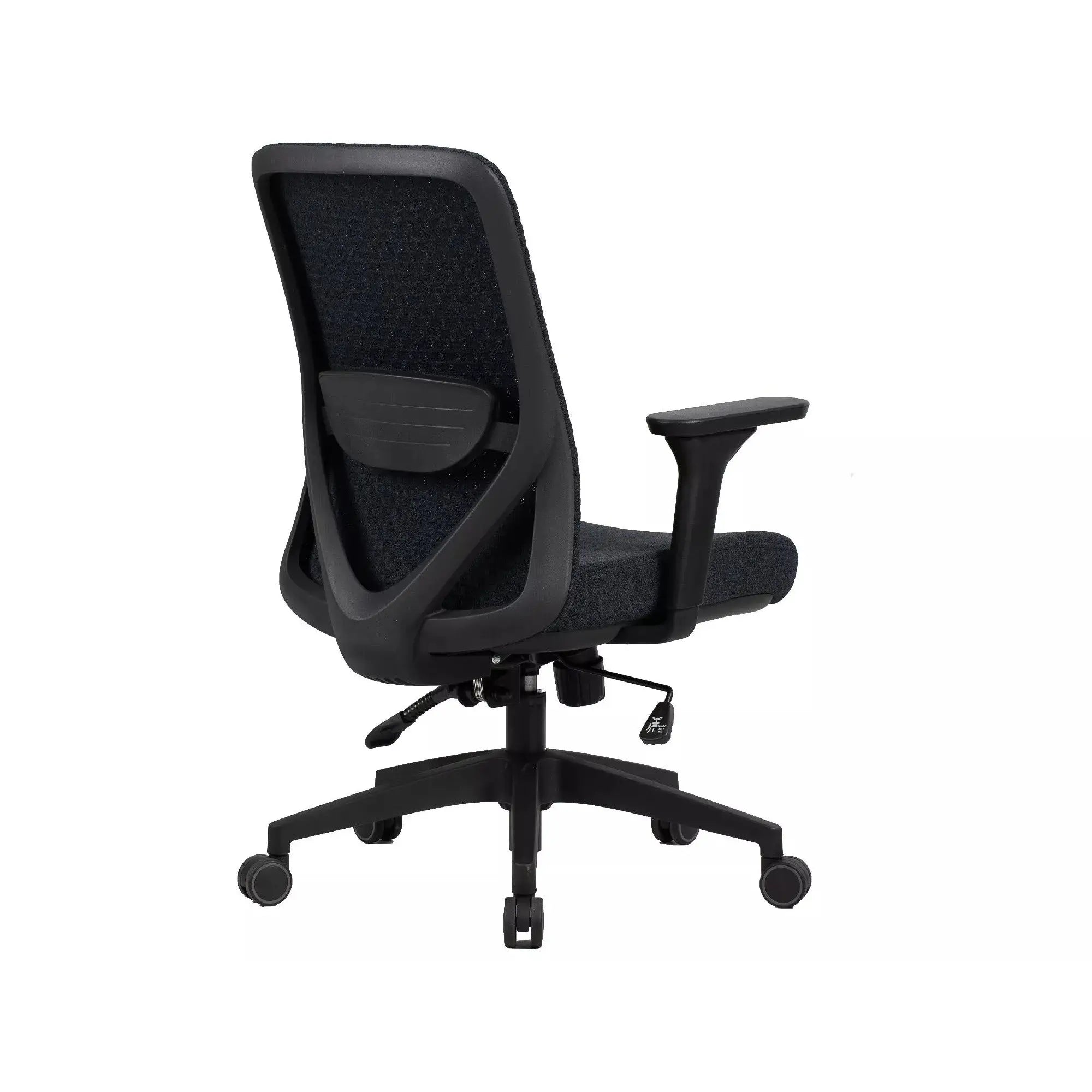 Scaun de birou Q-744, negru, stofa clasica/plasa, 62x50x91/101 cm