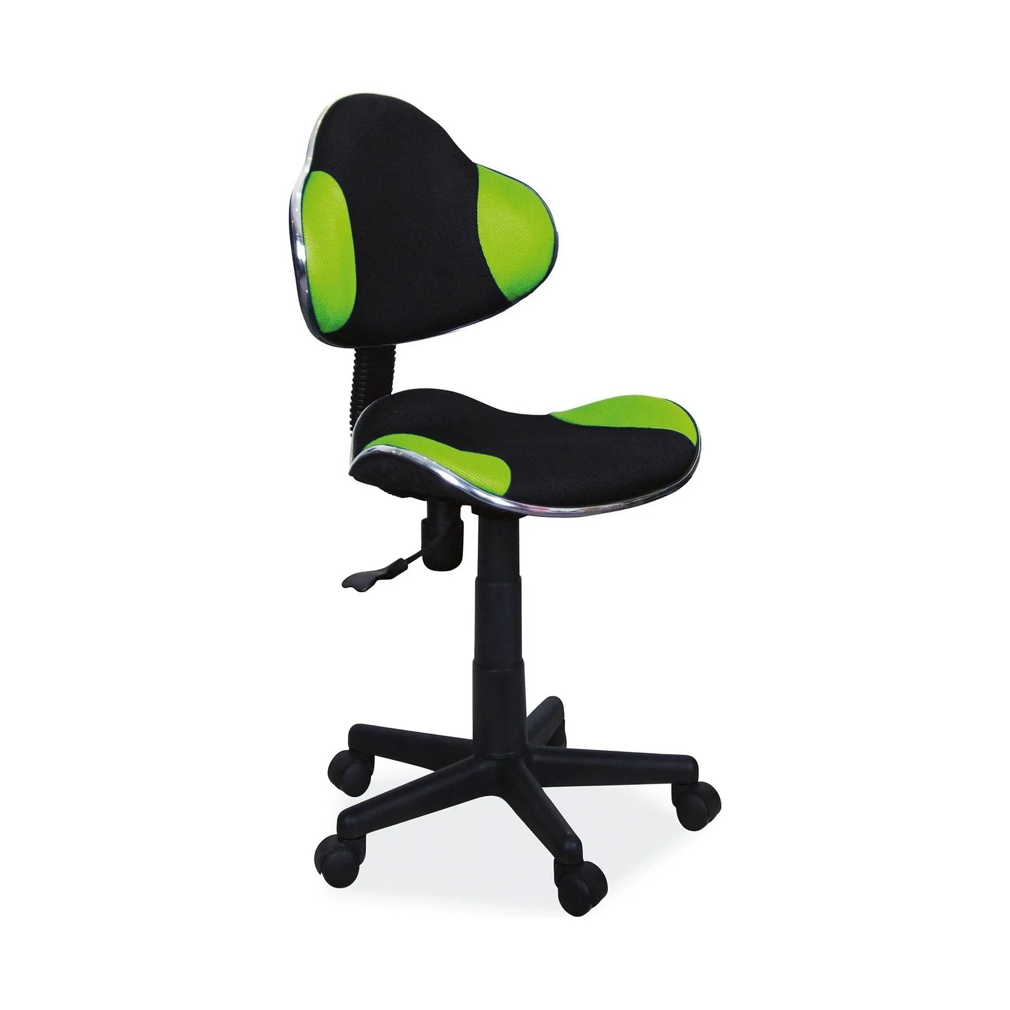 Scaun de birou Q-G2, negru/verde, stofa/plastic/metal, 48x41x80/92 cm