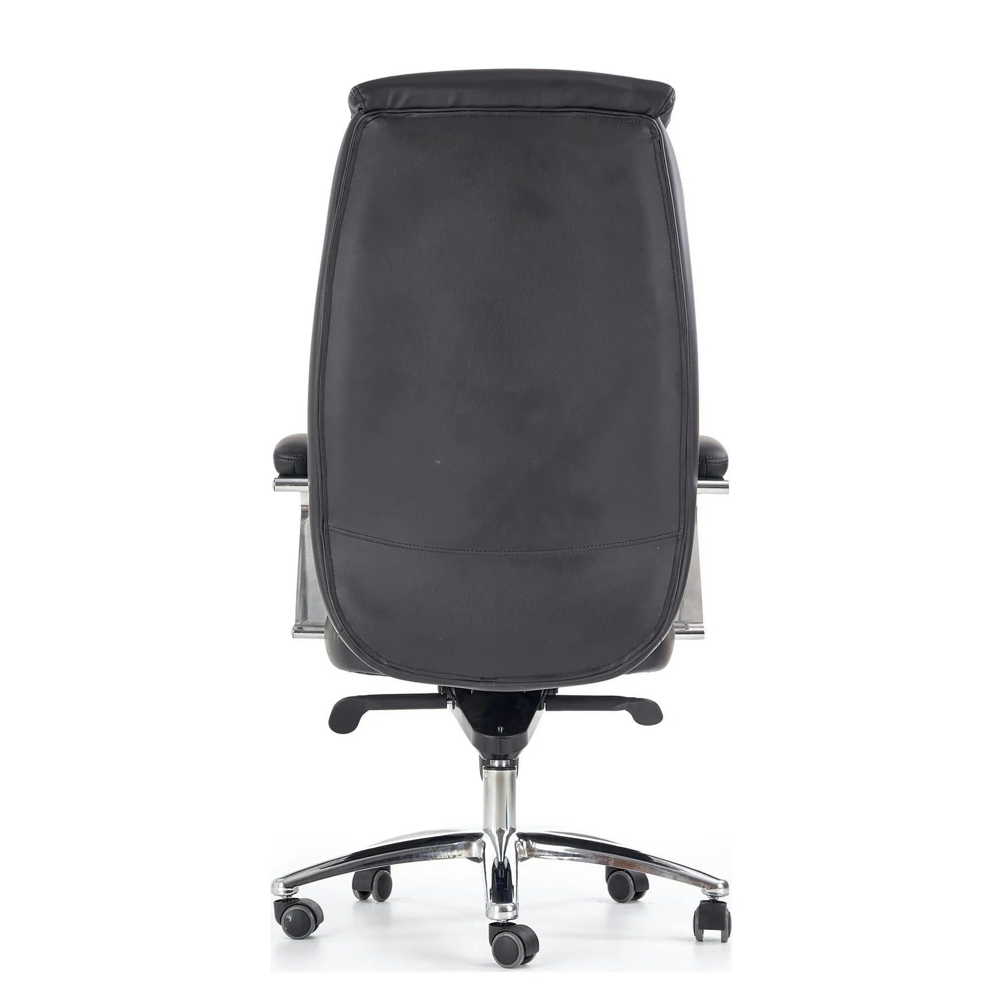 Scaun de birou QUAD, negru, piele ecologica perforata, metal, 63x70x124/132 cm