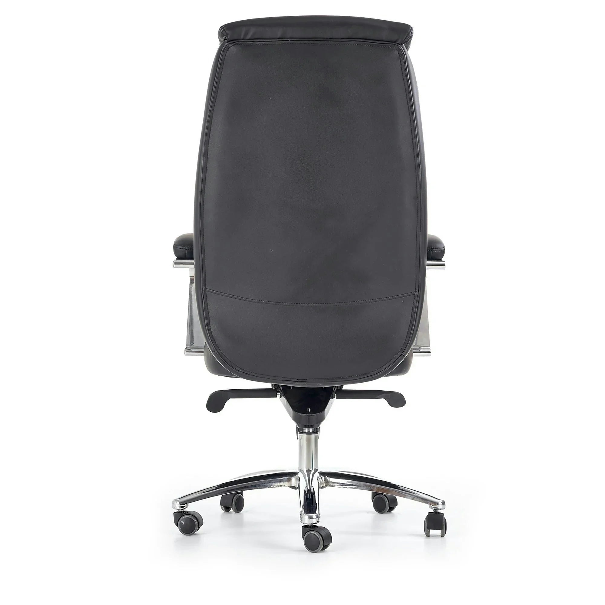Scaun de birou QUAD, negru, piele ecologica perforata, metal, 63x70x124/132 cm