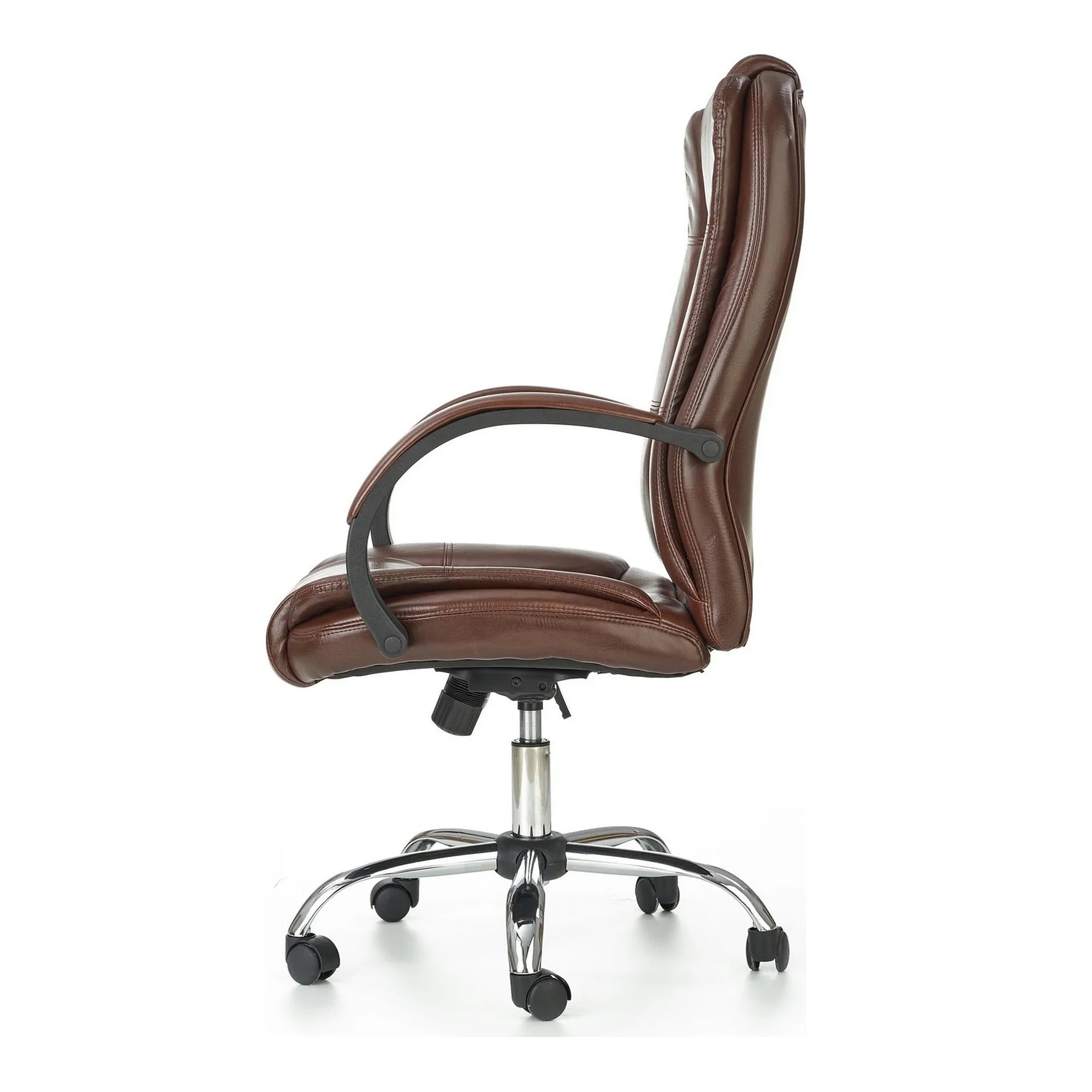 Scaun de birou RELAX, maro inchis, piele ecologica, 64x75x110/118 cm