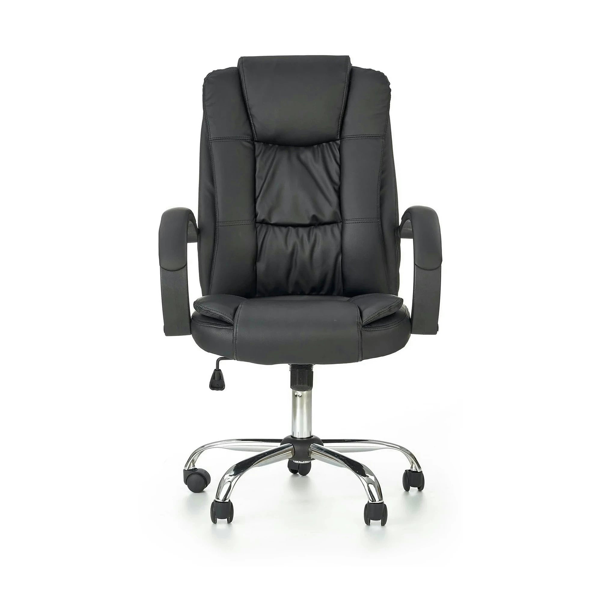 Scaun de birou RELAX, negru, piele ecologica, 64x75x110/118 cm