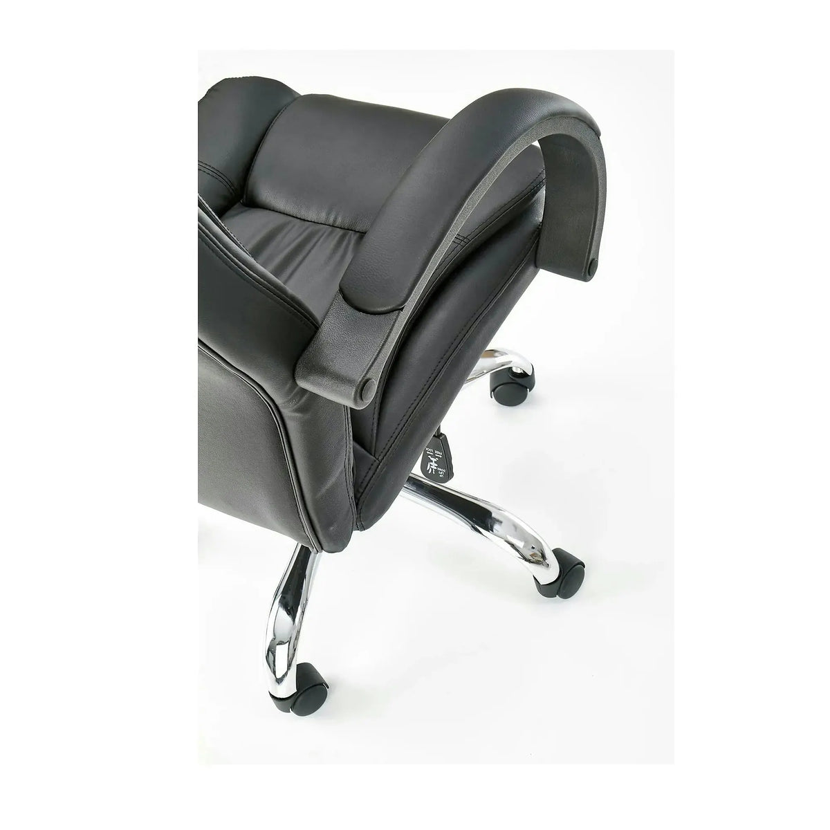 Scaun de birou RELAX, negru, piele ecologica, 64x75x110/118 cm
