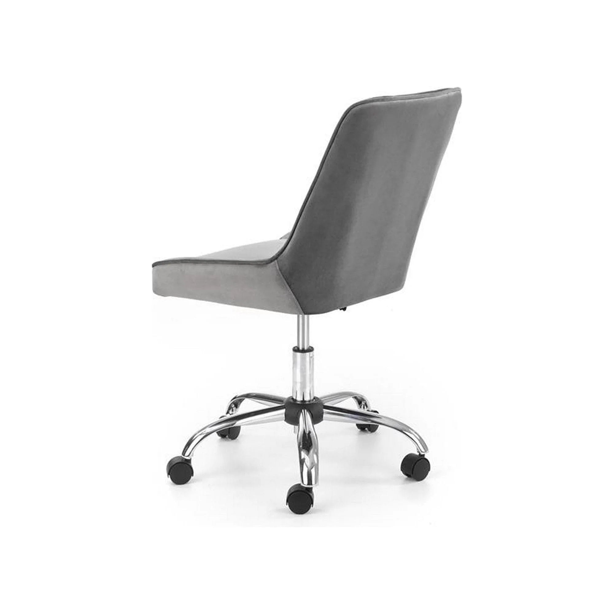 Scaun de birou RICO, gri/crom, stofa catifelata/metal, 51x54x81/91 cm