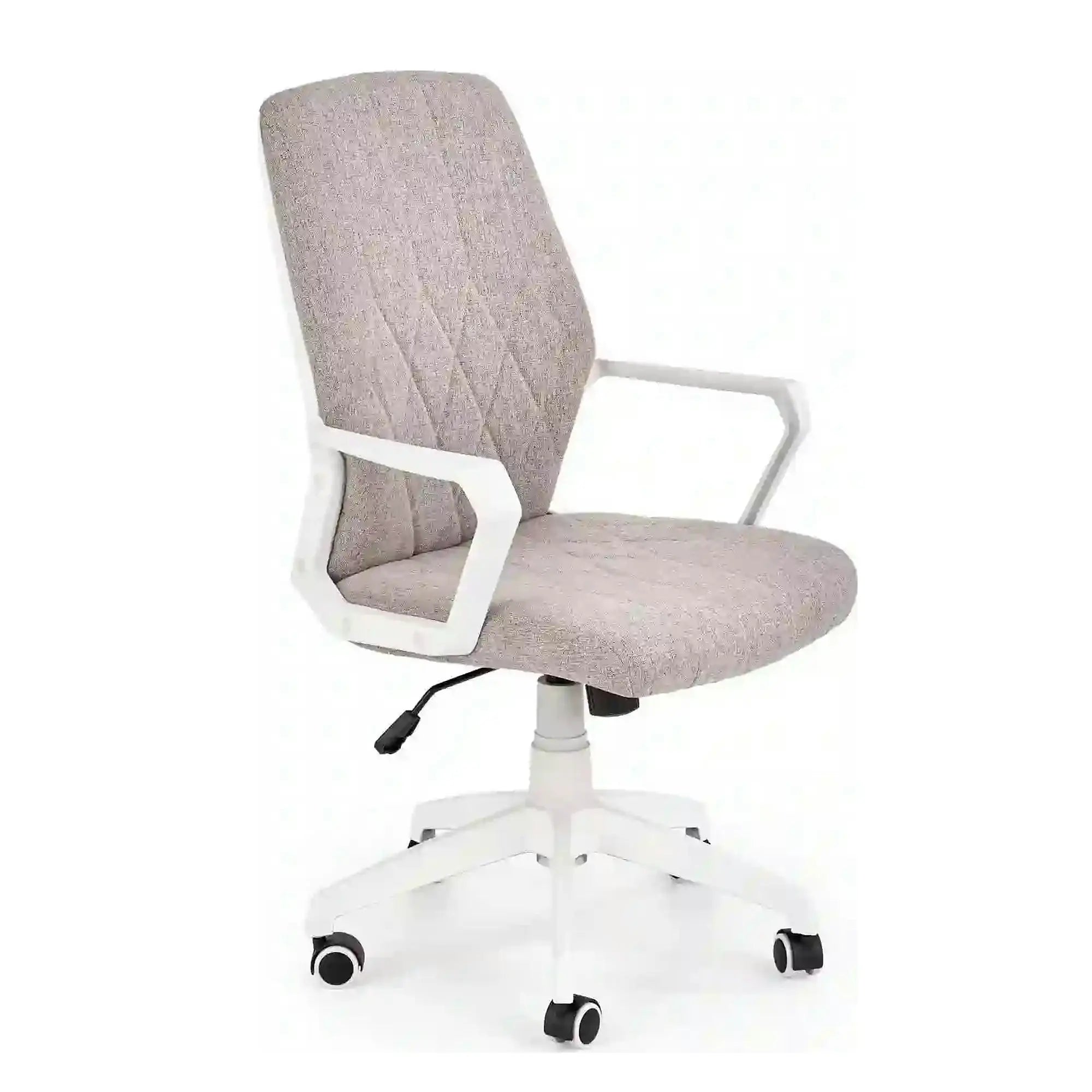 Scaun de birou SPIN 2, grej/alb, stofa clasica/metal, 59x62x99/106 cm