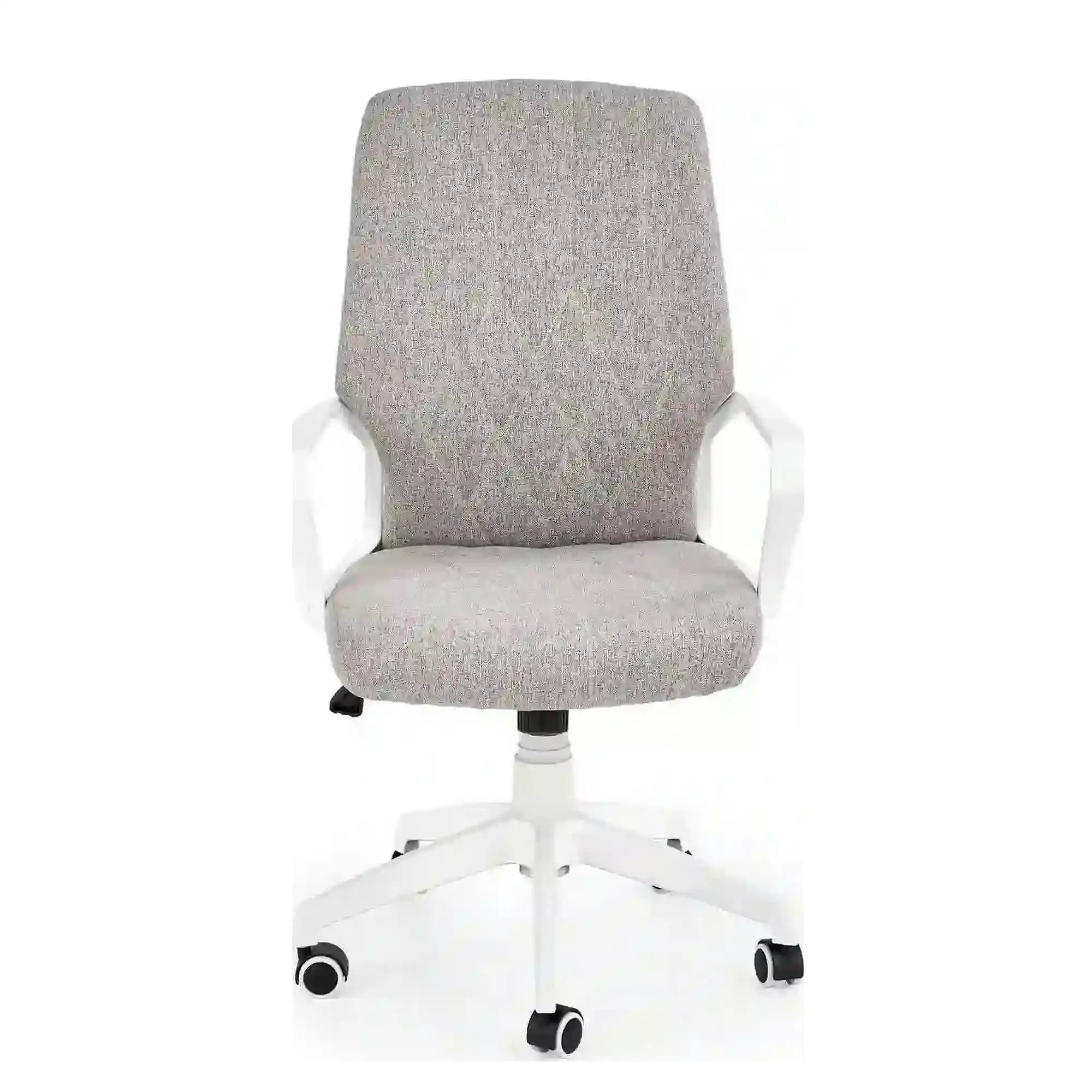 Scaun de birou SPIN 2, grej/alb, stofa clasica/metal, 59x62x99/106 cm