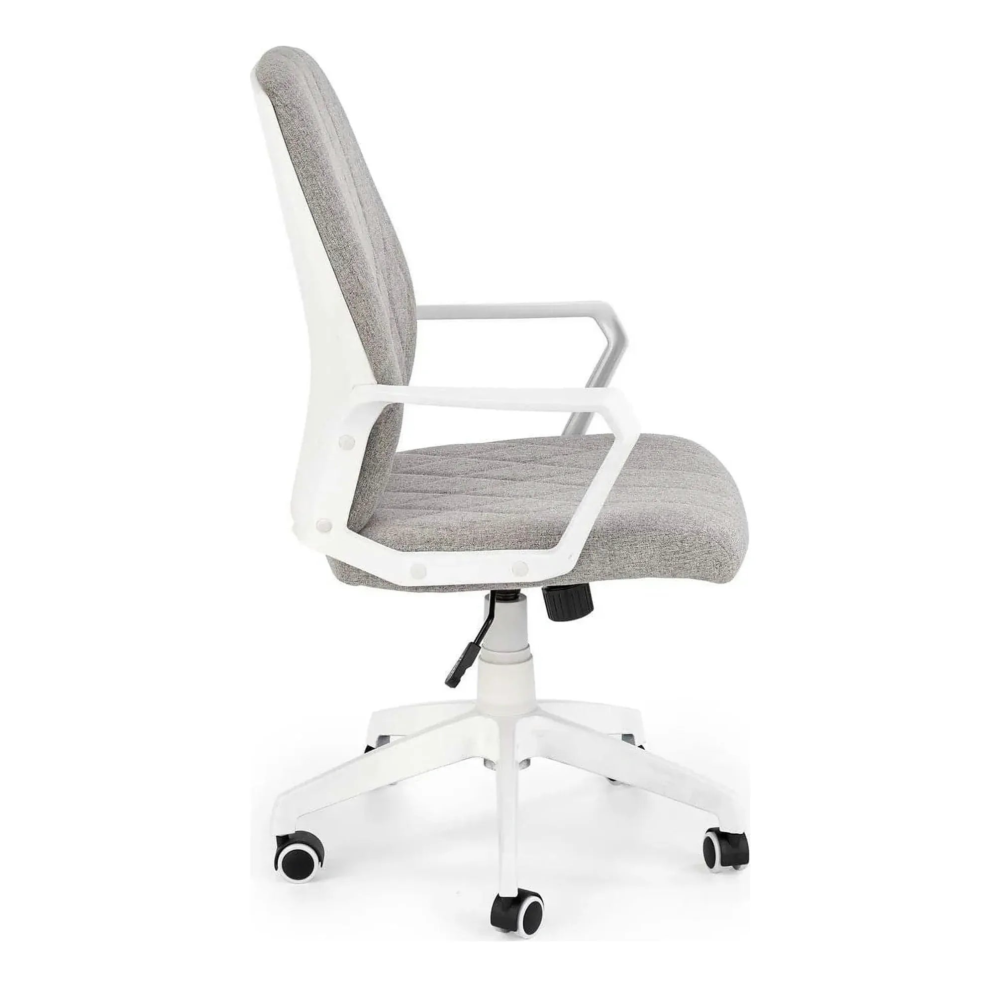 Scaun de birou SPIN 2, grej/alb, stofa clasica/metal, 59x62x99/106 cm