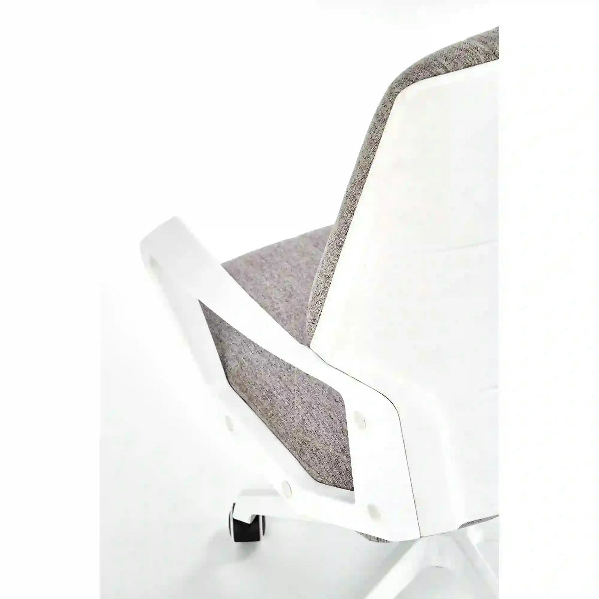 Scaun de birou SPIN 2, grej/alb, stofa clasica/metal, 59x62x99/106 cm