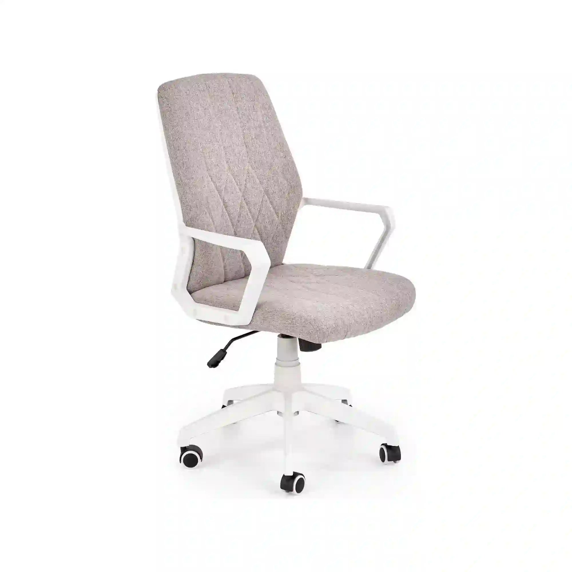 Scaun de birou SPIN 2, grej/alb, stofa clasica/metal, 59x62x99/106 cm