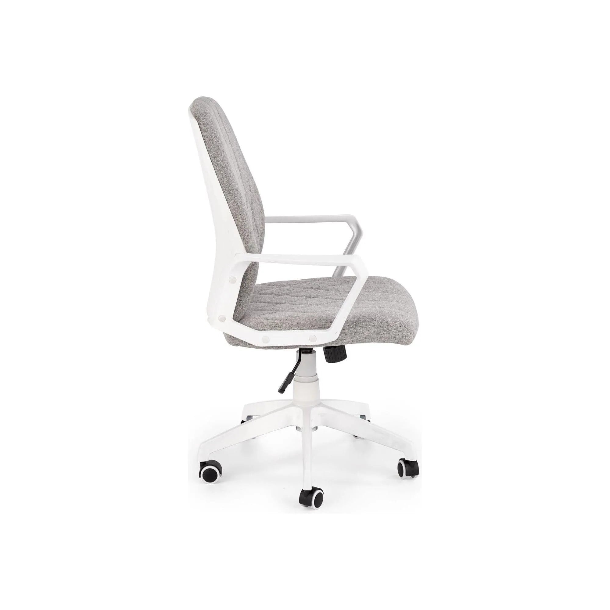 Scaun de birou SPIN 2, grej/alb, stofa clasica/metal, 59x62x99/106 cm