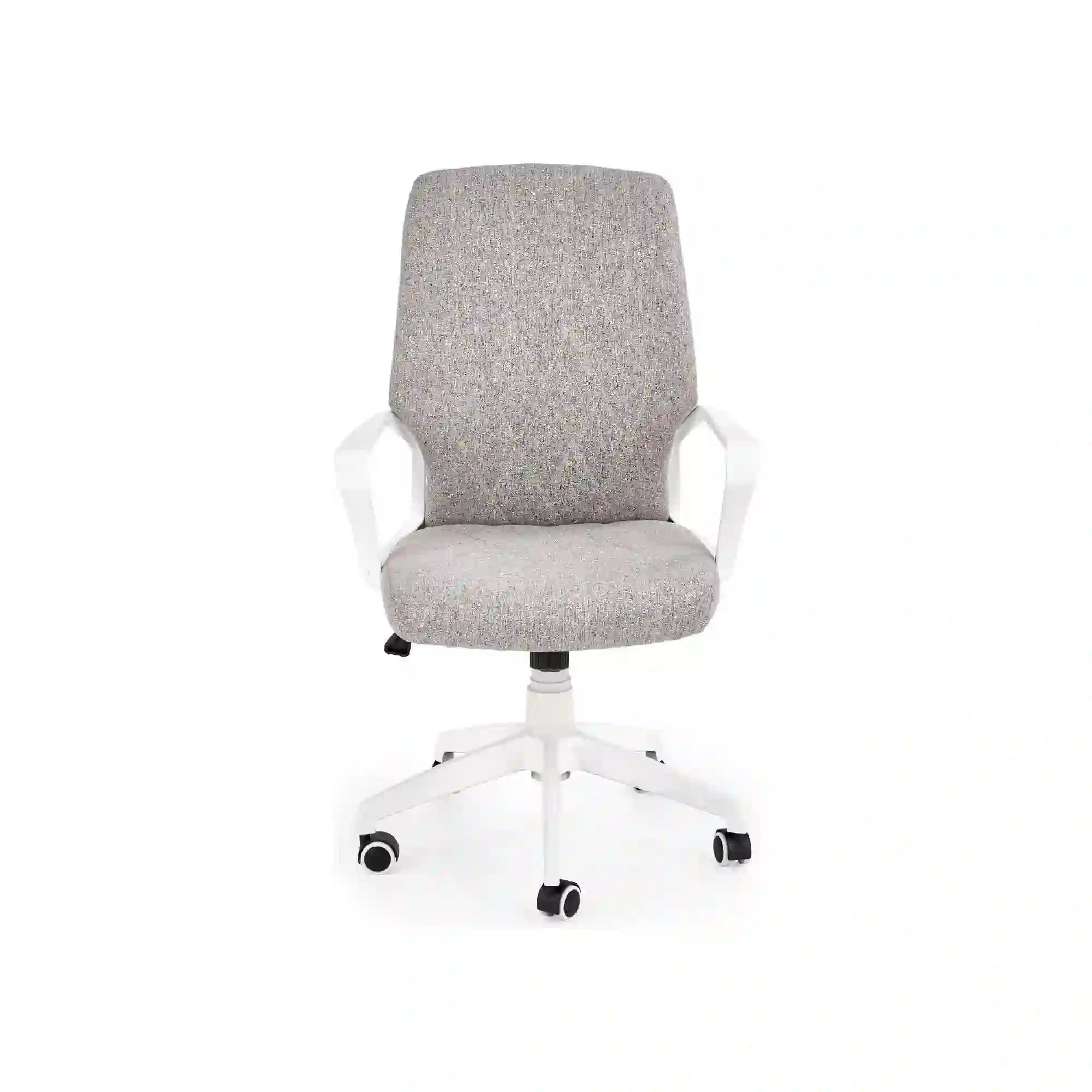 Scaun de birou SPIN 2, grej/alb, stofa clasica/metal, 59x62x99/106 cm