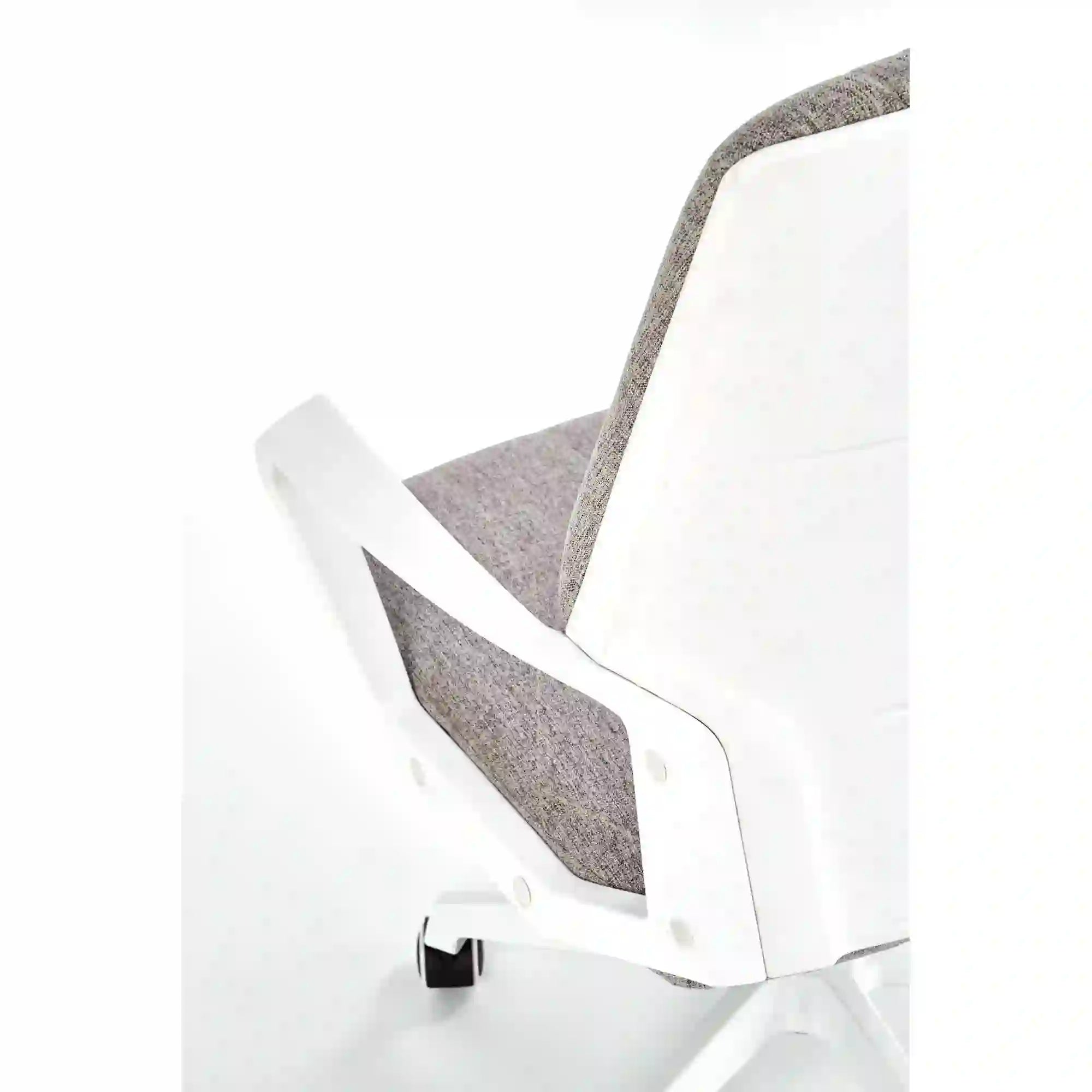 Scaun de birou SPIN 2, grej/alb, stofa clasica/metal, 59x62x99/106 cm