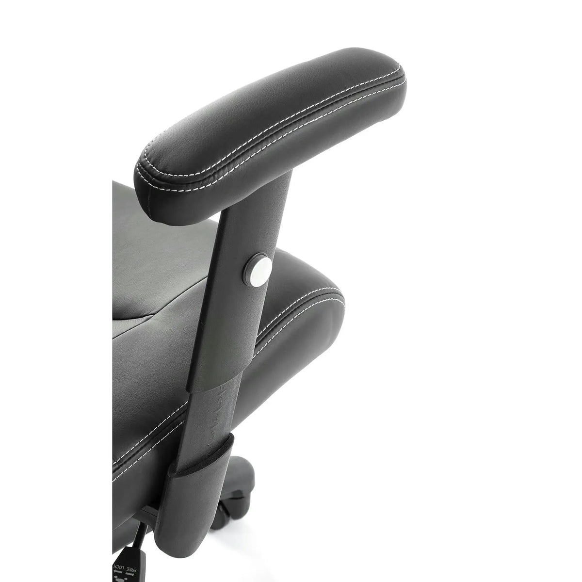 Scaun de birou STILO, negru, piele ecologica, 66x62x116/125 cm