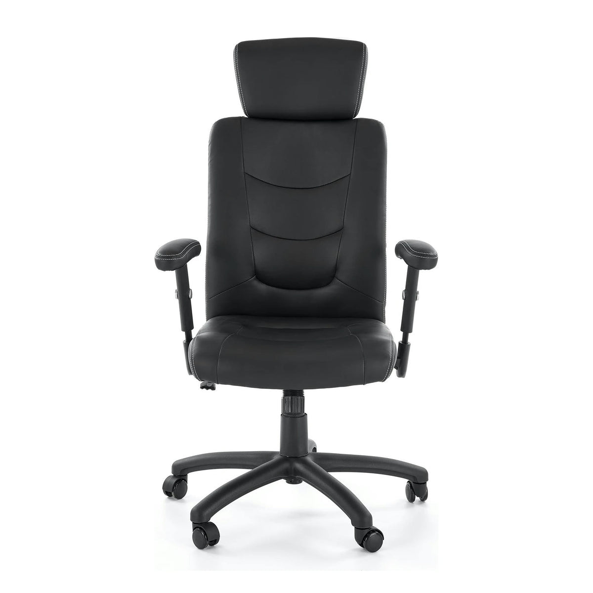 Scaun de birou STILO, negru, piele ecologica, 66x62x116/125 cm