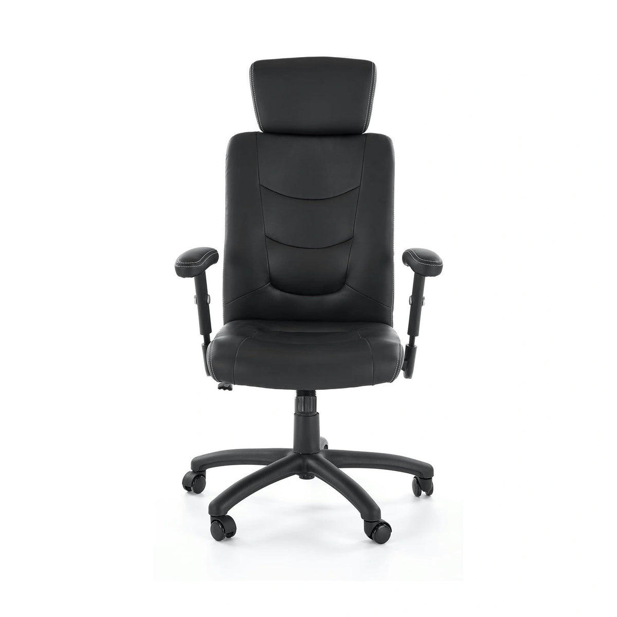 Scaun de birou STILO, negru, piele ecologica, 66x62x116/125 cm