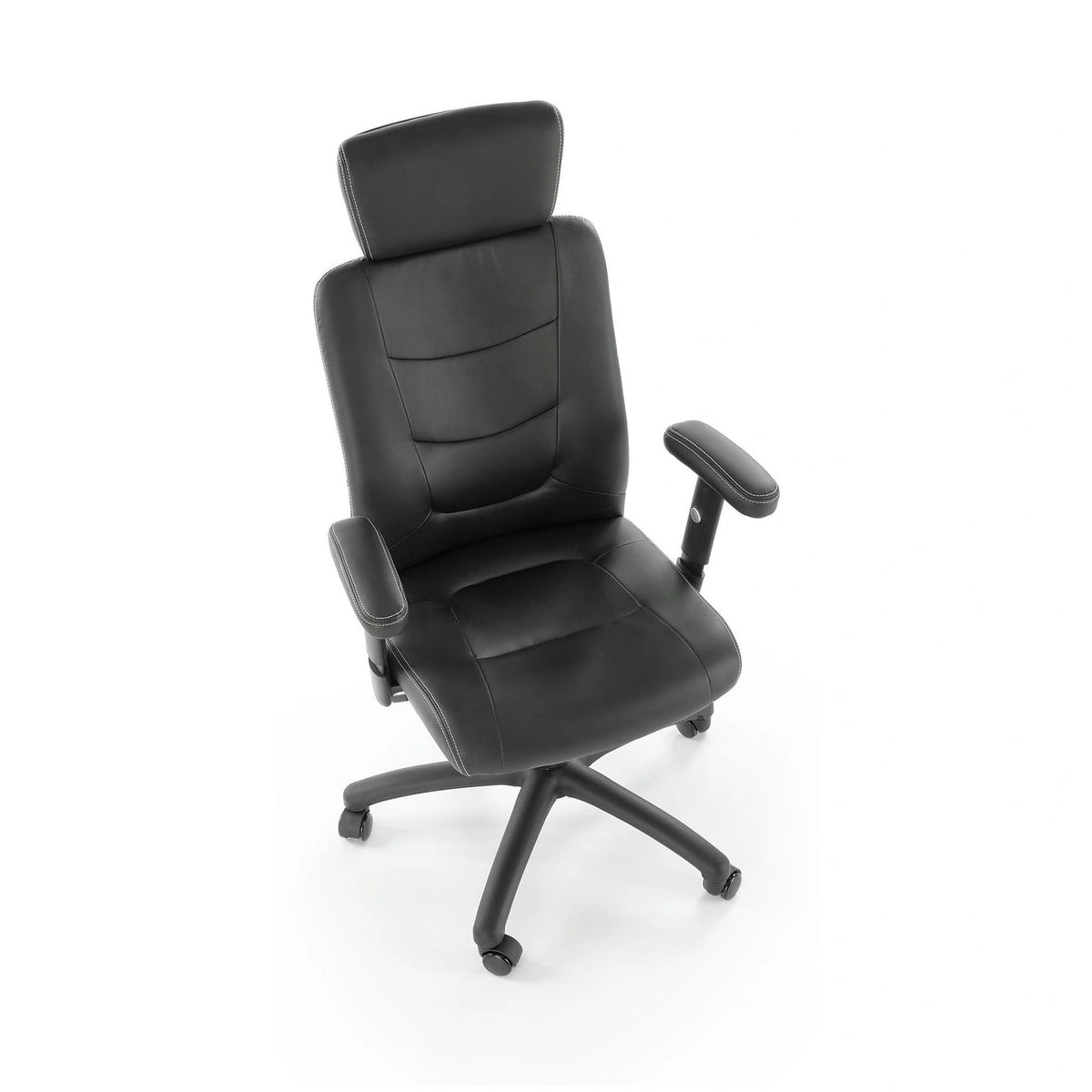 Scaun de birou STILO, negru, piele ecologica, 66x62x116/125 cm