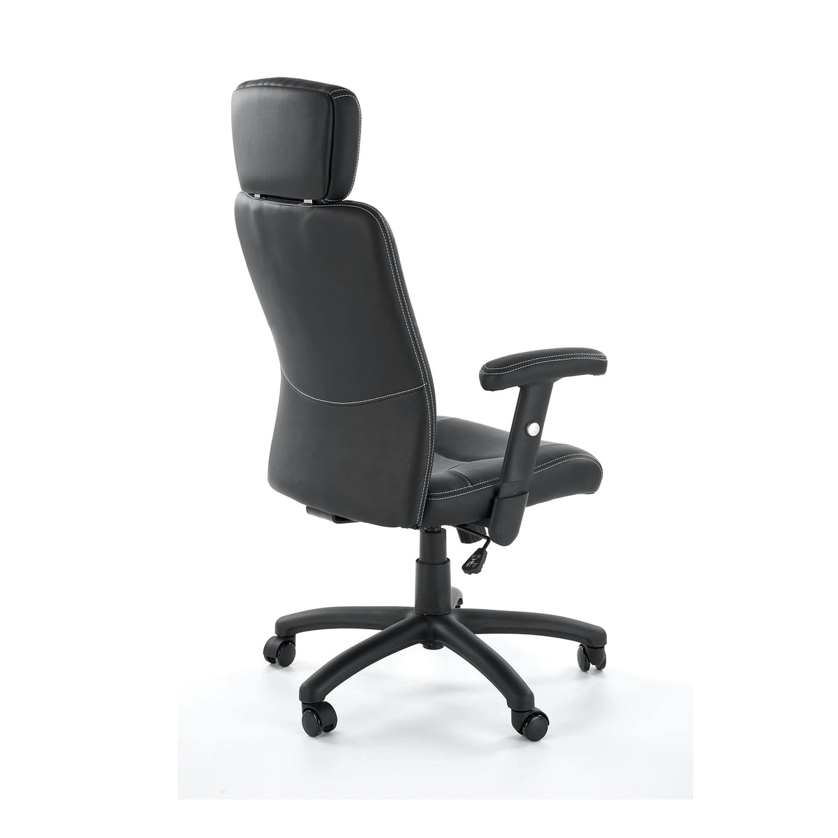 Scaun de birou STILO, negru, piele ecologica, 66x62x116/125 cm