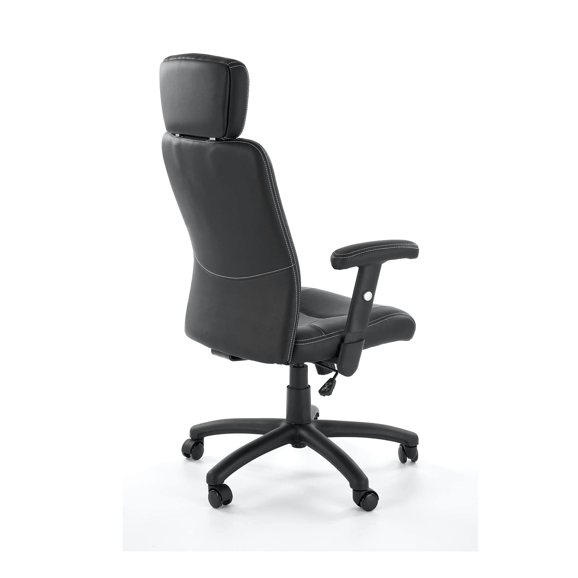 Scaun de birou STILO, negru, piele ecologica, 66x62x116/125 cm