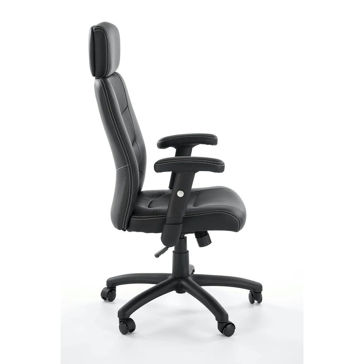 Scaun de birou STILO, negru, piele ecologica, 66x62x116/125 cm