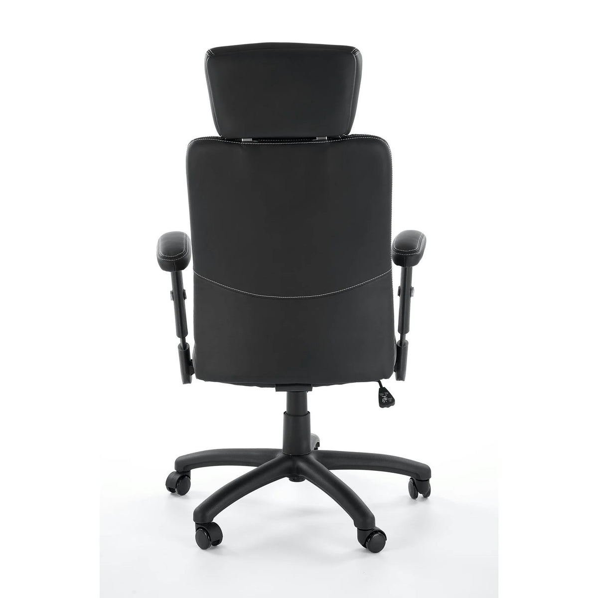 Scaun de birou STILO, negru, piele ecologica, 66x62x116/125 cm