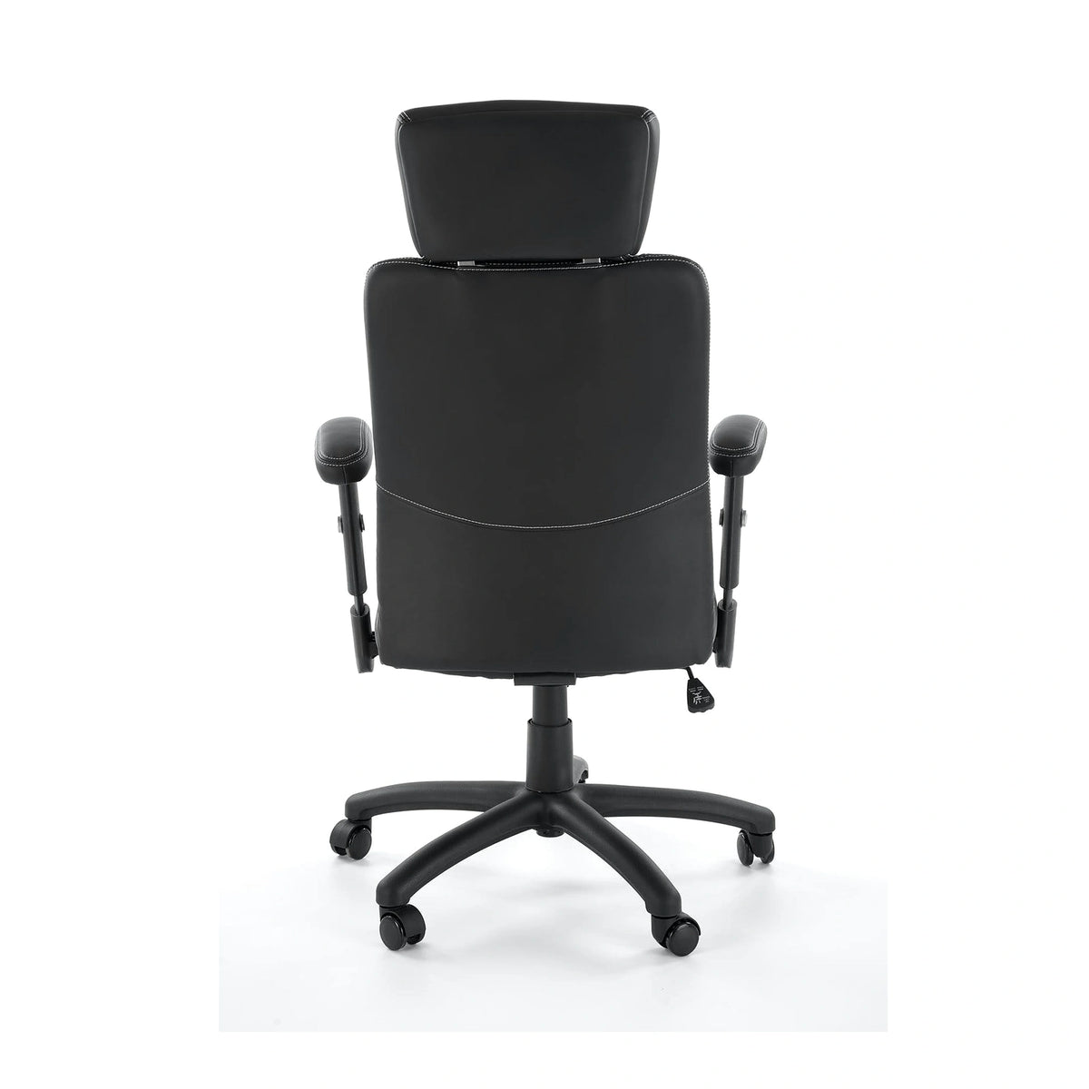 Scaun de birou STILO, negru, piele ecologica, 66x62x116/125 cm