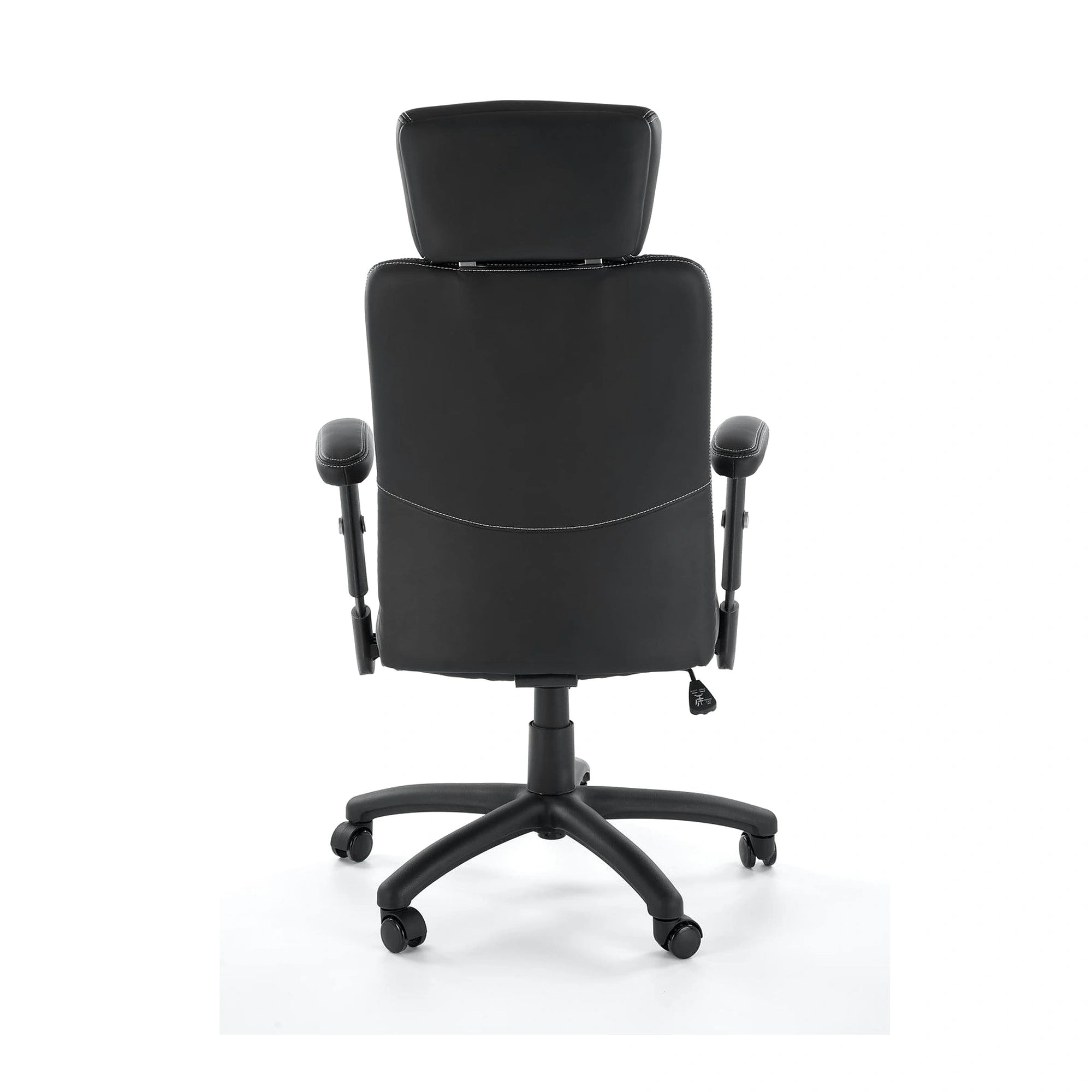Scaun de birou STILO, negru, piele ecologica, 66x62x116/125 cm