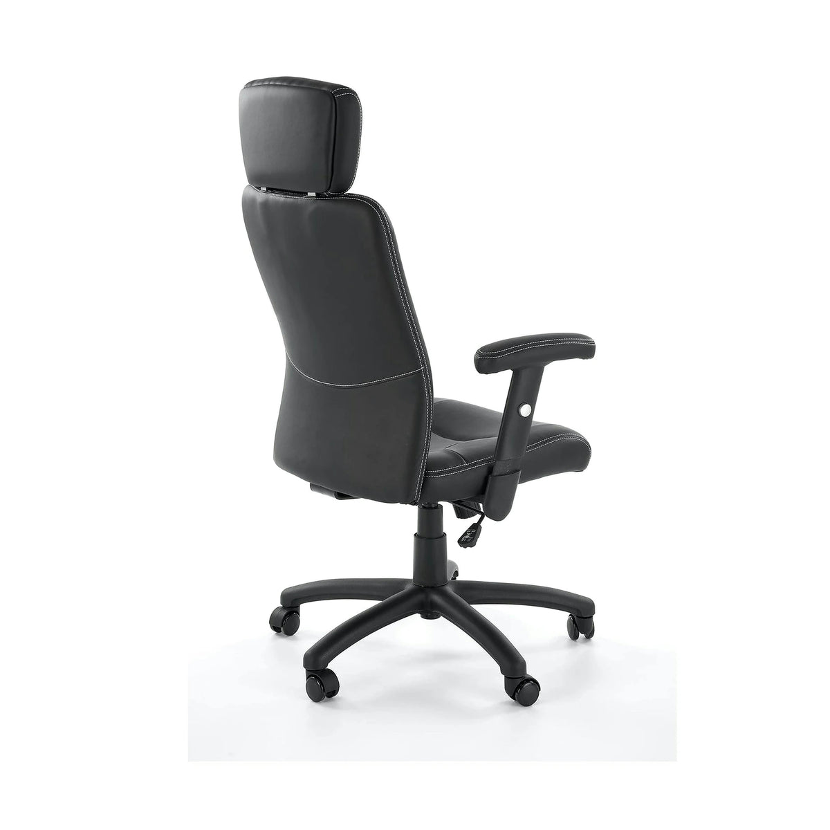 Scaun de birou STILO, negru, piele ecologica, 66x62x116/125 cm