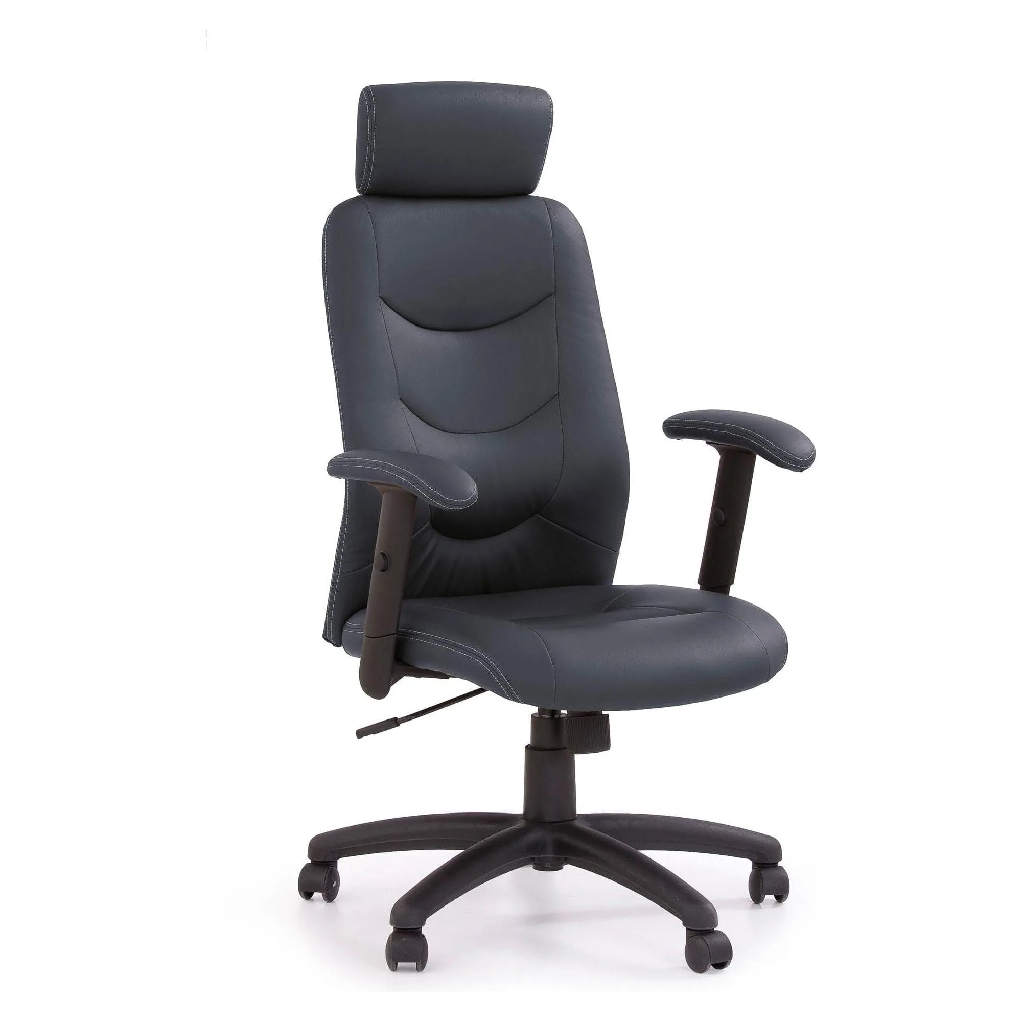 Scaun de birou STILO, negru, piele ecologica, 66x62x116/125 cm