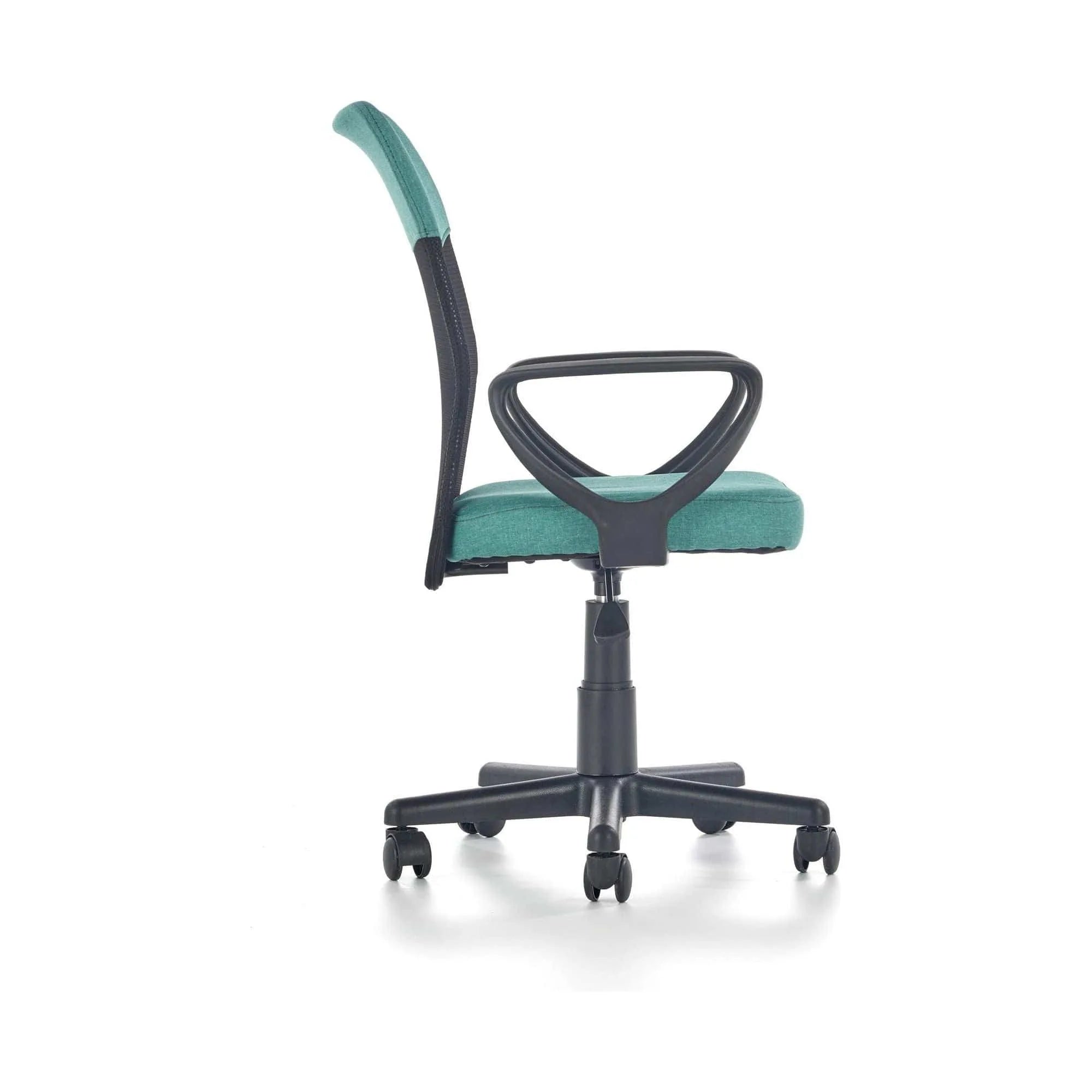 Scaun de birou TIMMY, turcoaz, stofa mesh, 52x59x81/91 cm