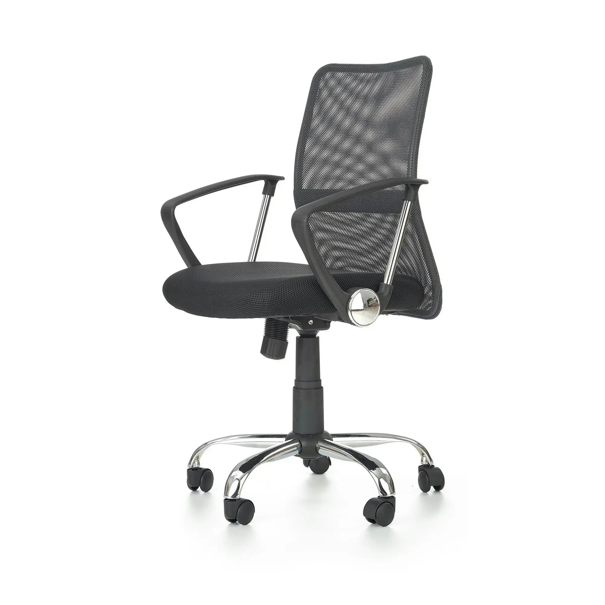 Scaun de birou TONY, negru, stofa/plasa, 58x56x92/102 cm