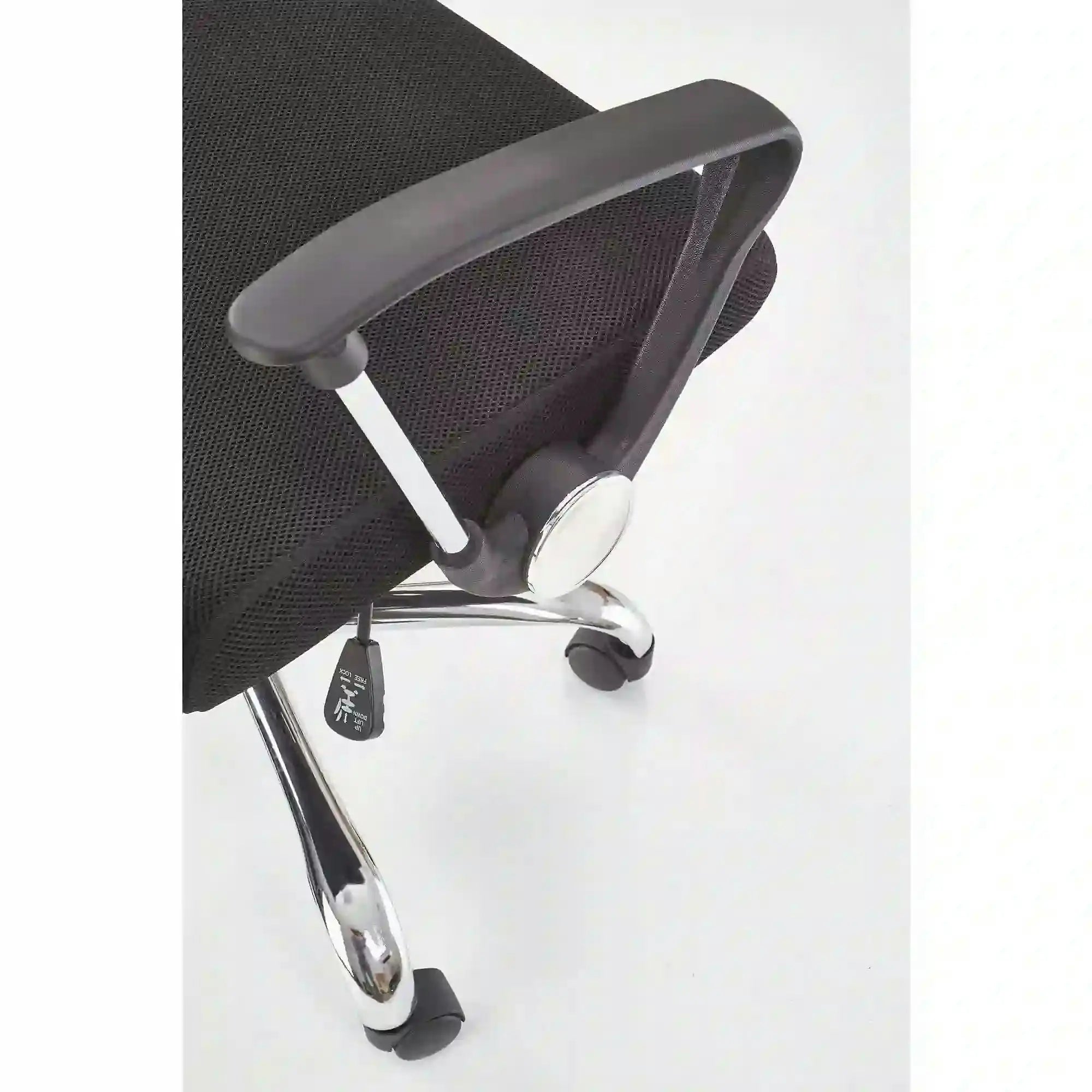 Scaun de birou TONY, negru, stofa/plasa, 58x56x92/102 cm
