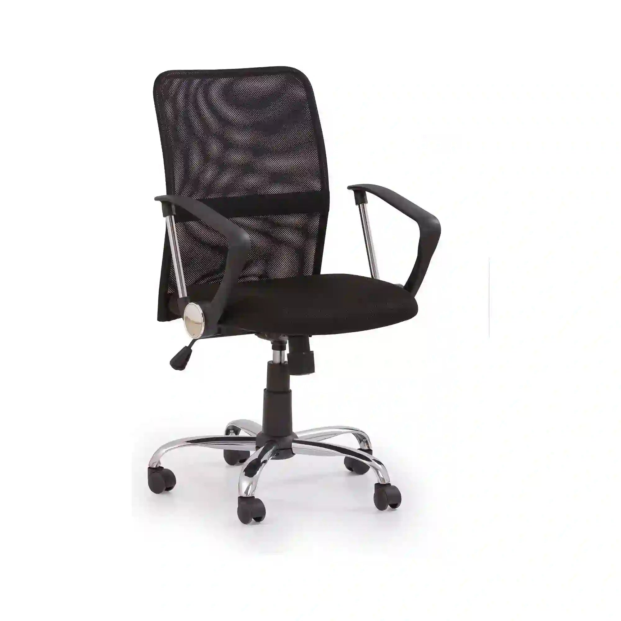 Scaun de birou TONY, negru, stofa/plasa, 58x56x92/102 cm