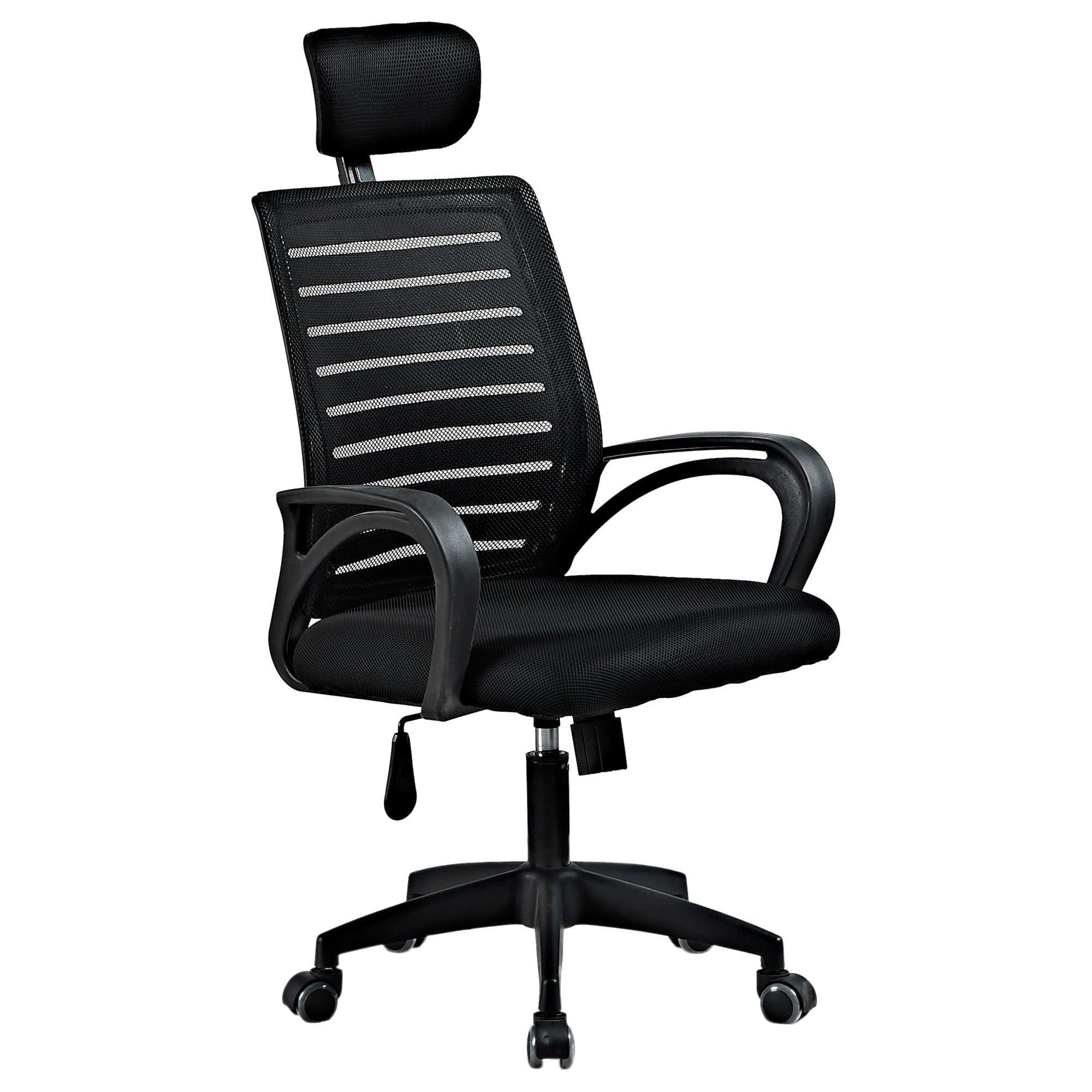 Scaun de birou TORES, negru, plasa/plastic, 60x60x112/122 cm