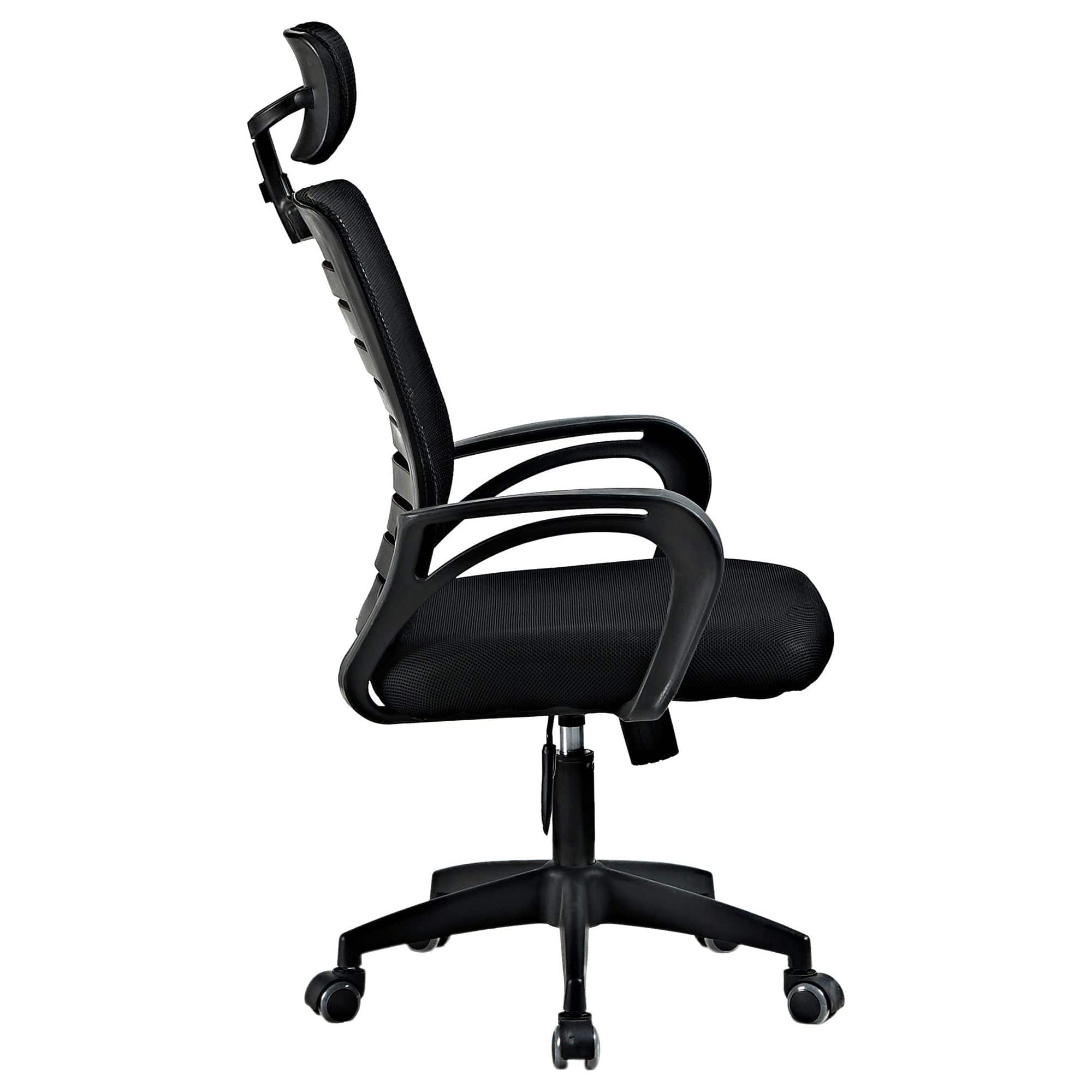 Scaun de birou TORES, negru, plasa/plastic, 60x60x112/122 cm