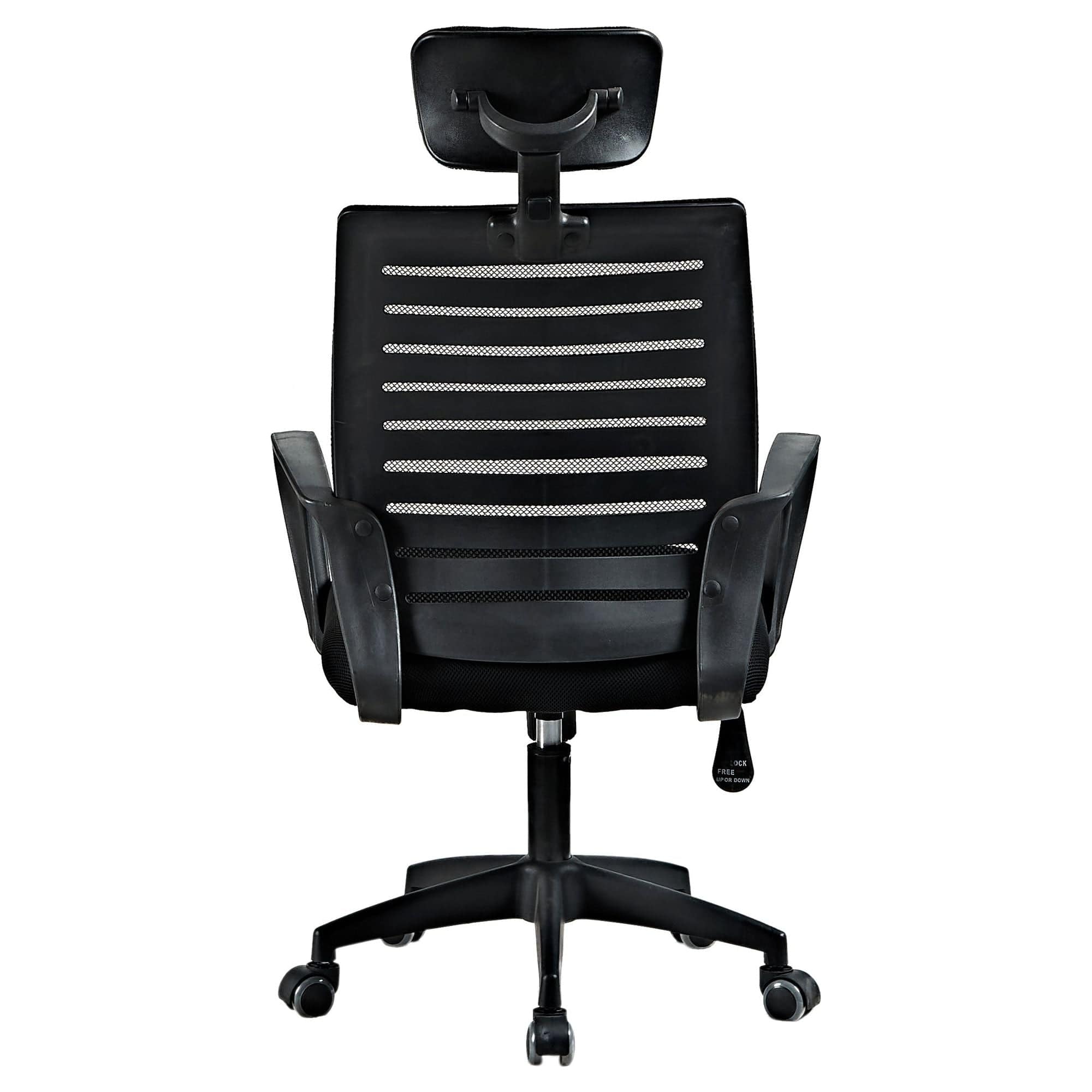 Scaun de birou TORES, negru, plasa/plastic, 60x60x112/122 cm