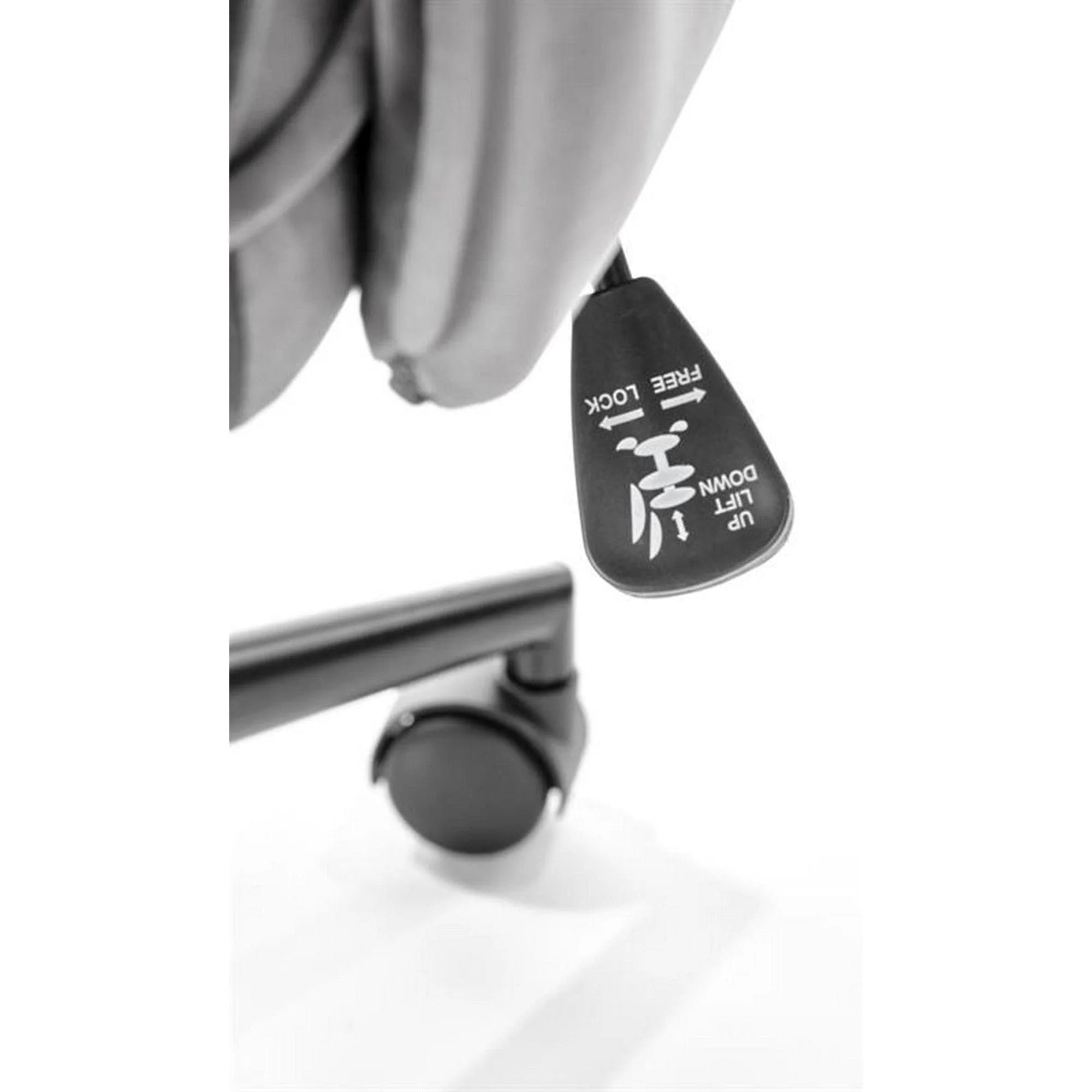 Scaun de birou TULIP, gri/negru, stofa catifelata/metal/plastic, 65x63x90/100 cm