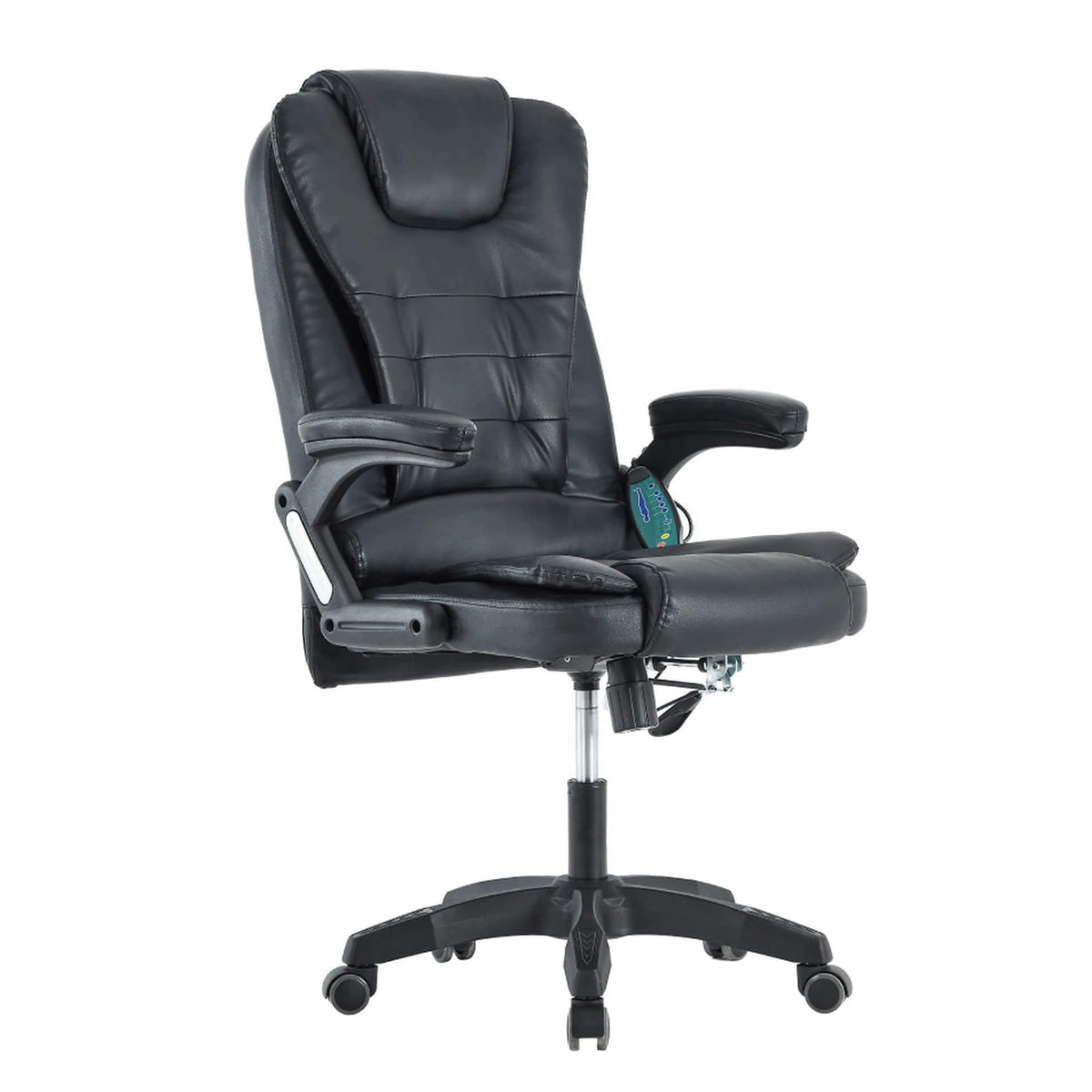 Scaun de birou TYLER NEW, negru, piele ecologica/plastic, 65x71x110/120 cm