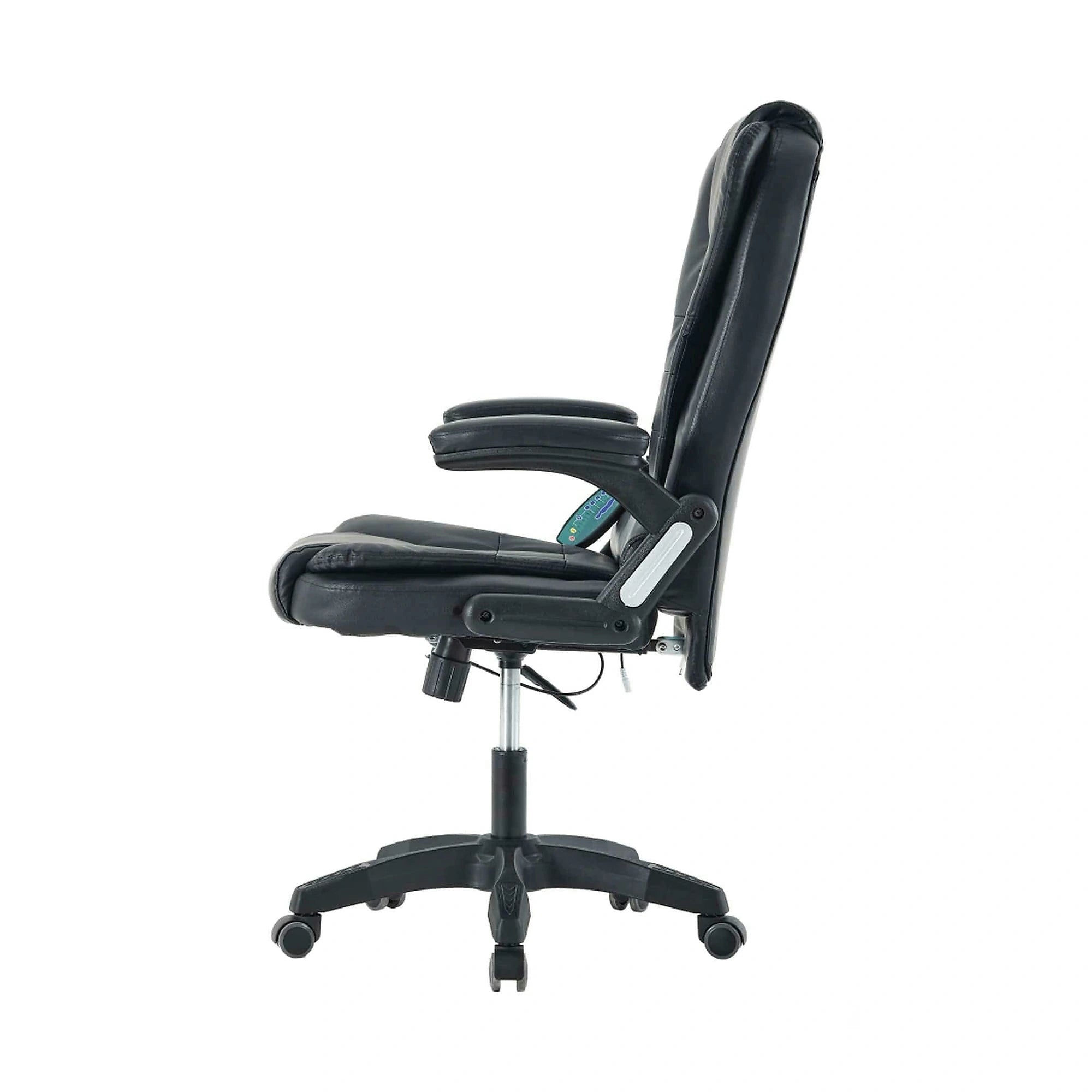 Scaun de birou TYLER NEW, negru, piele ecologica/plastic, 65x71x110/120 cm