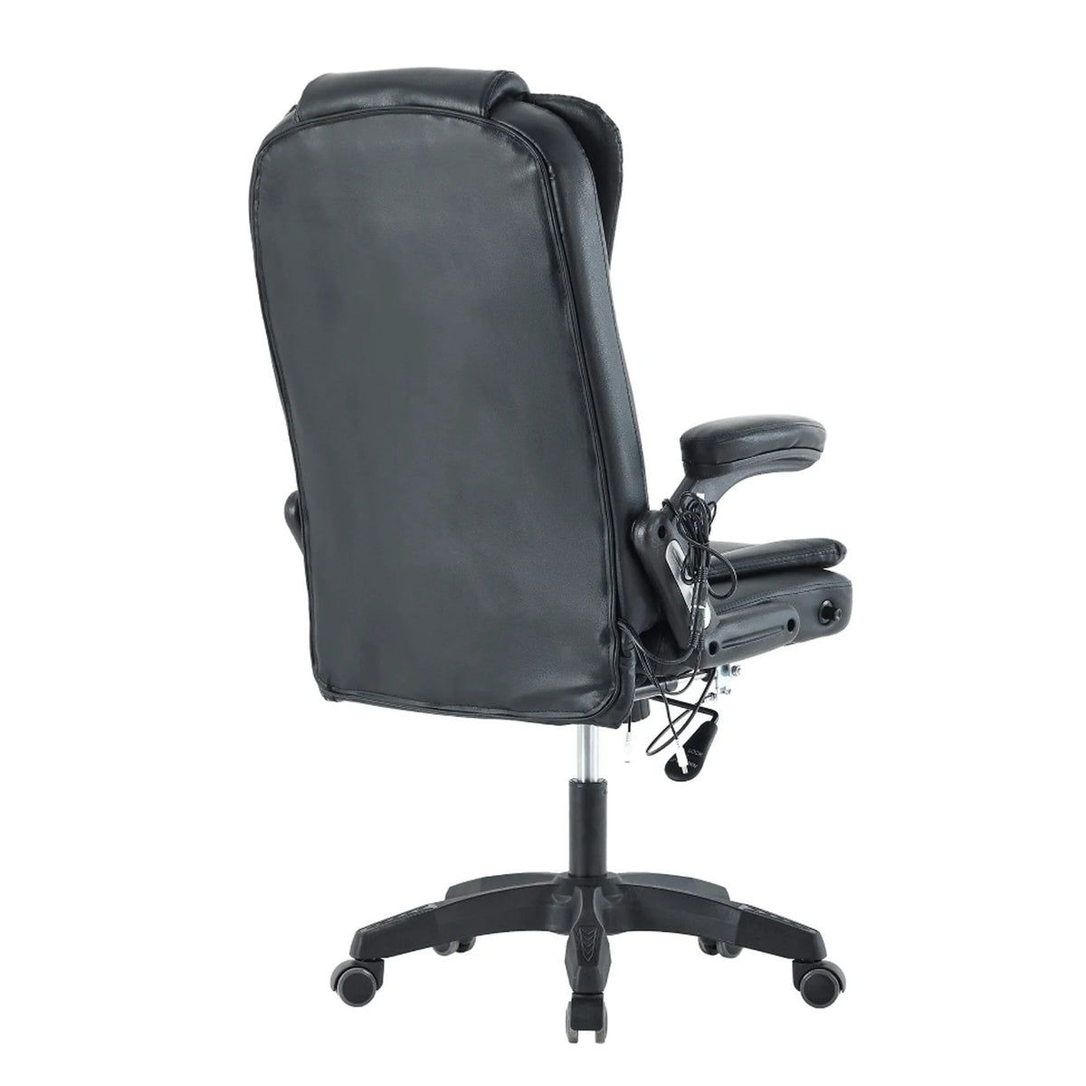 Scaun de birou TYLER NEW, negru, piele ecologica/plastic, 65x71x110/120 cm
