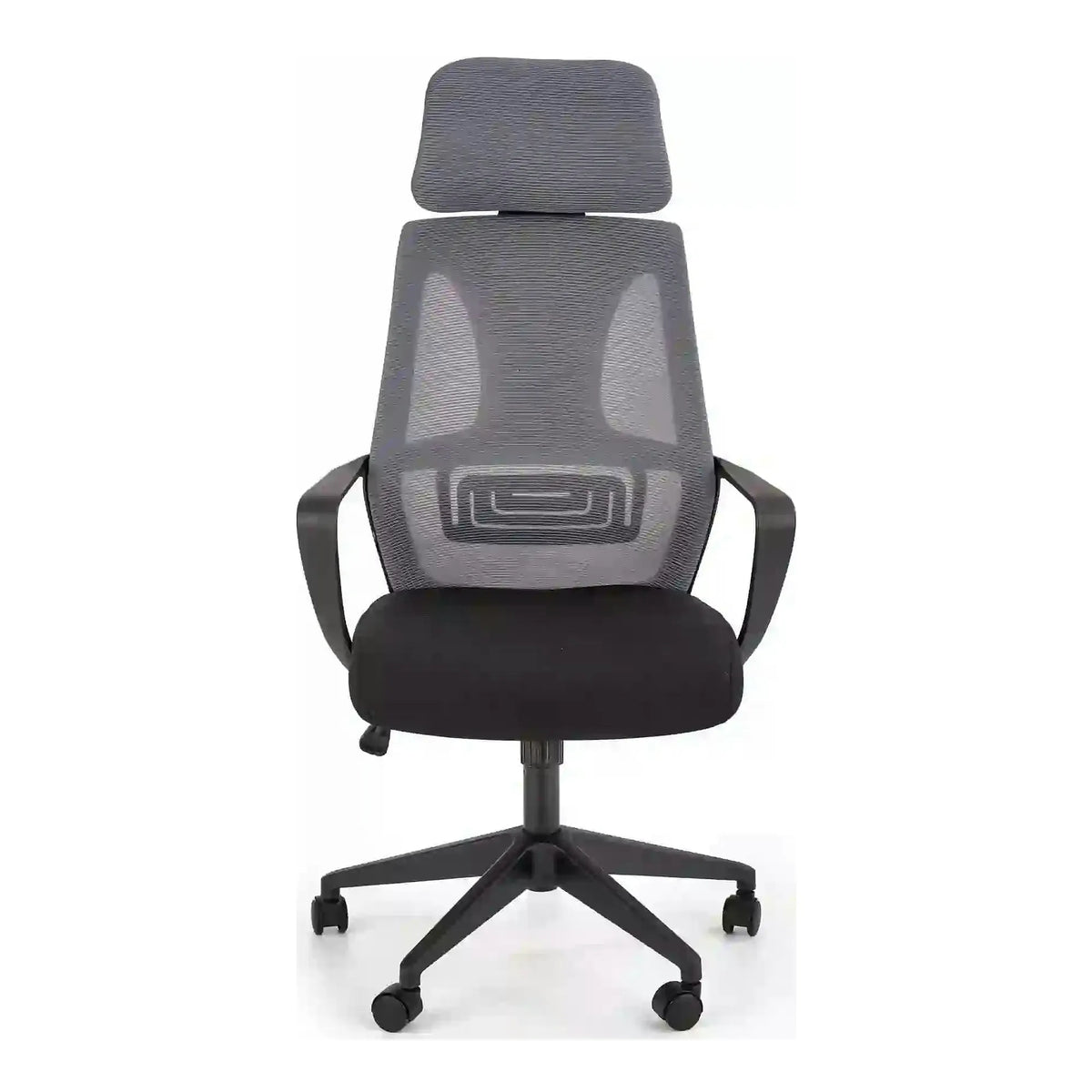 Scaun de birou VALDEZ, gri/negru, stofa/plasa, 64x60x116/121 cm