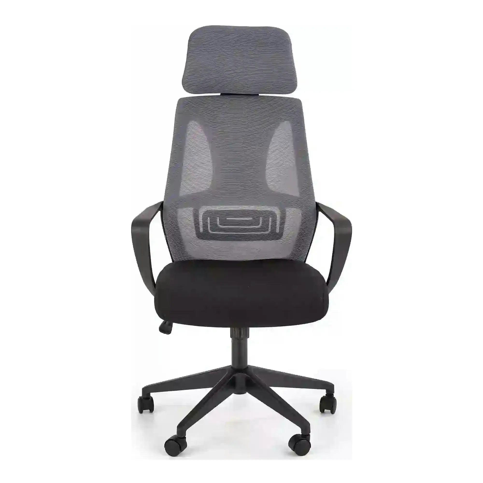Scaun de birou VALDEZ, gri/negru, stofa/plasa, 64x60x116/121 cm