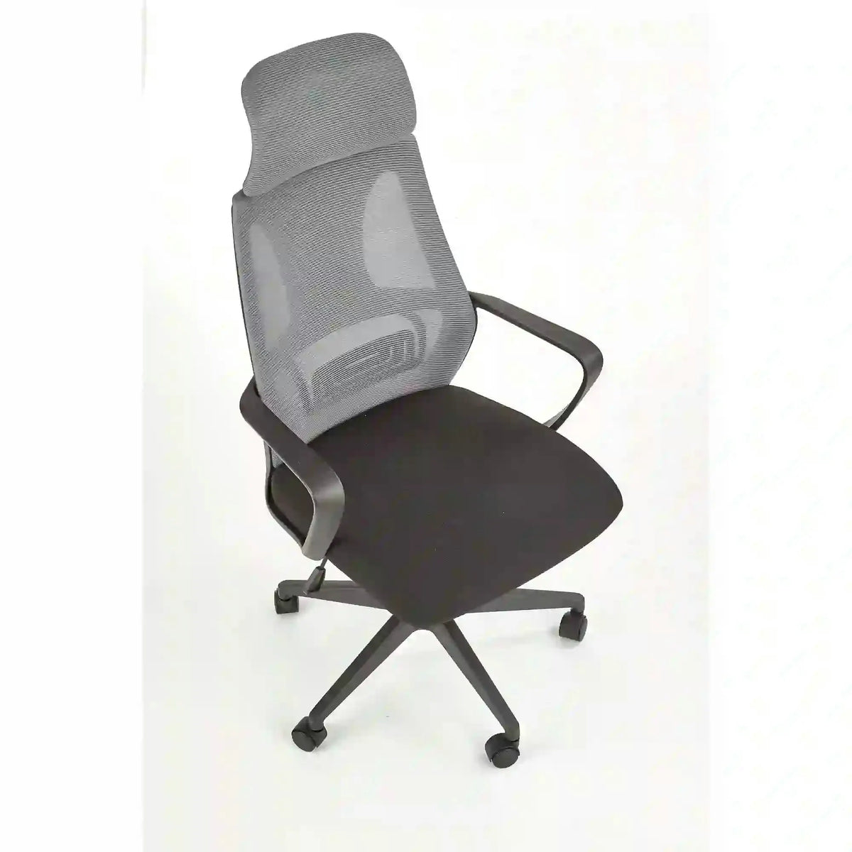 Scaun de birou VALDEZ, gri/negru, stofa/plasa, 64x60x116/121 cm